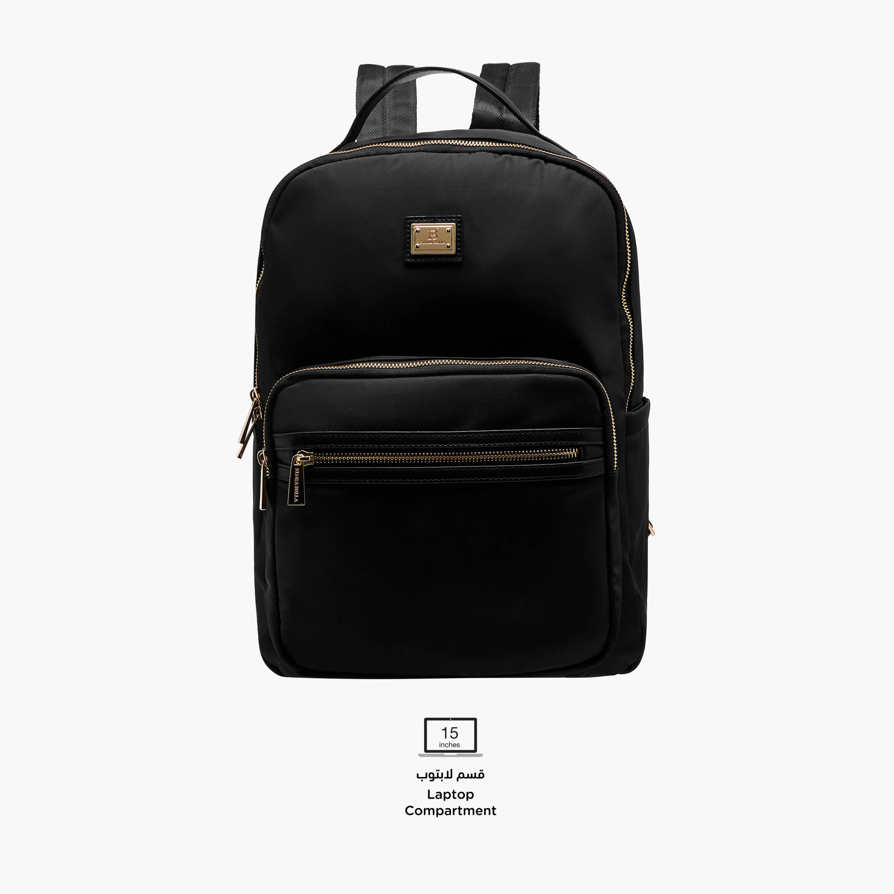 Flora Bella Solid Backpack with Adjustable Straps and Zip Closure - 13x29x38 cm-men-bags-image-5
