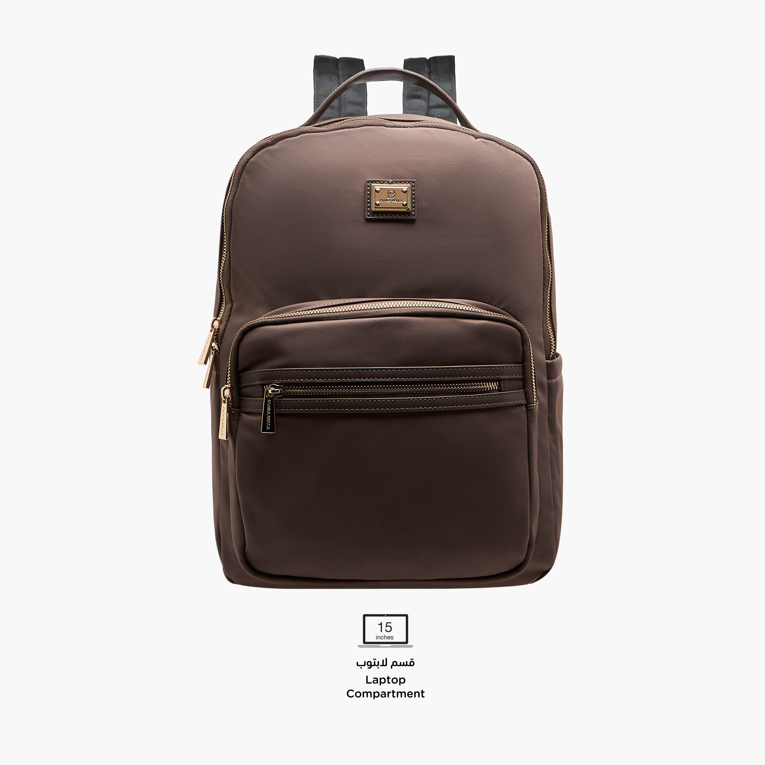 Flora Bella Solid Backpack with Adjustable Straps and Zip Closure - 13x29x38 cm-men-bags-image-4