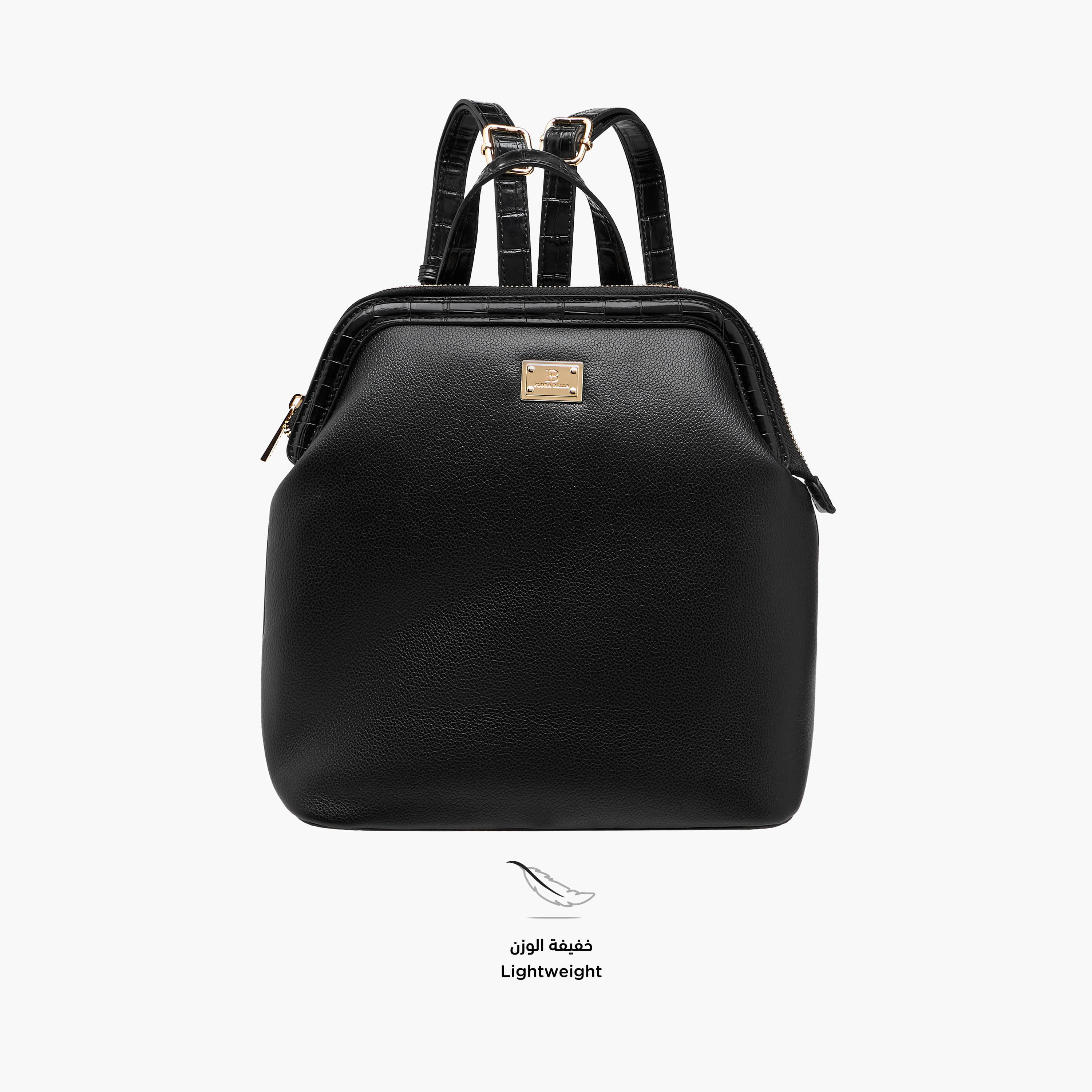 Flora Bella Solid Backpack with Adjustable Straps and Zip Closure - 11x26x28 cm-women-bagsandwallets-backpacks-image-4