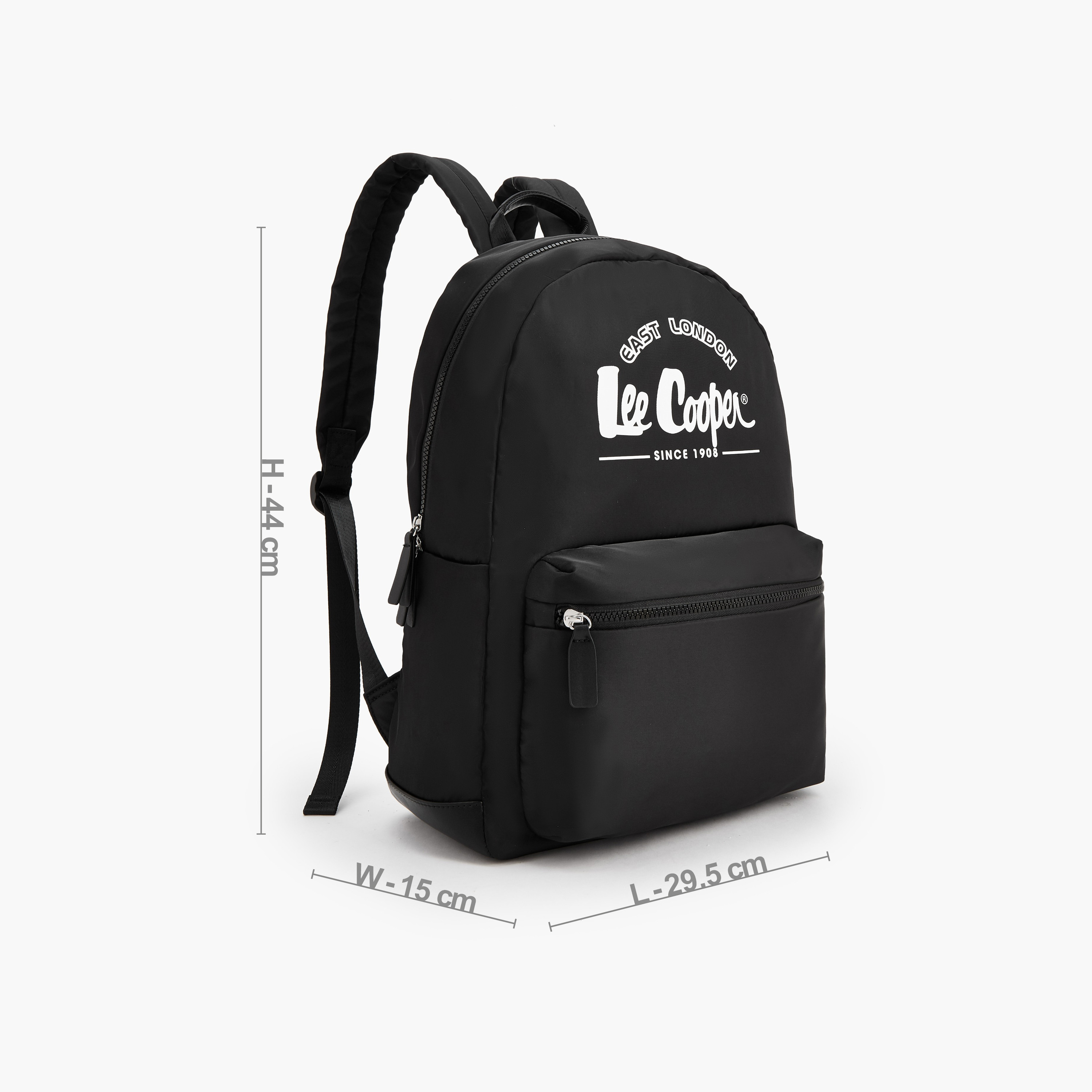 شنطة ظهر بطبعات شعار وجيب أمامي من لي كوبر-women-bagsandwallets-backpacks-image-5