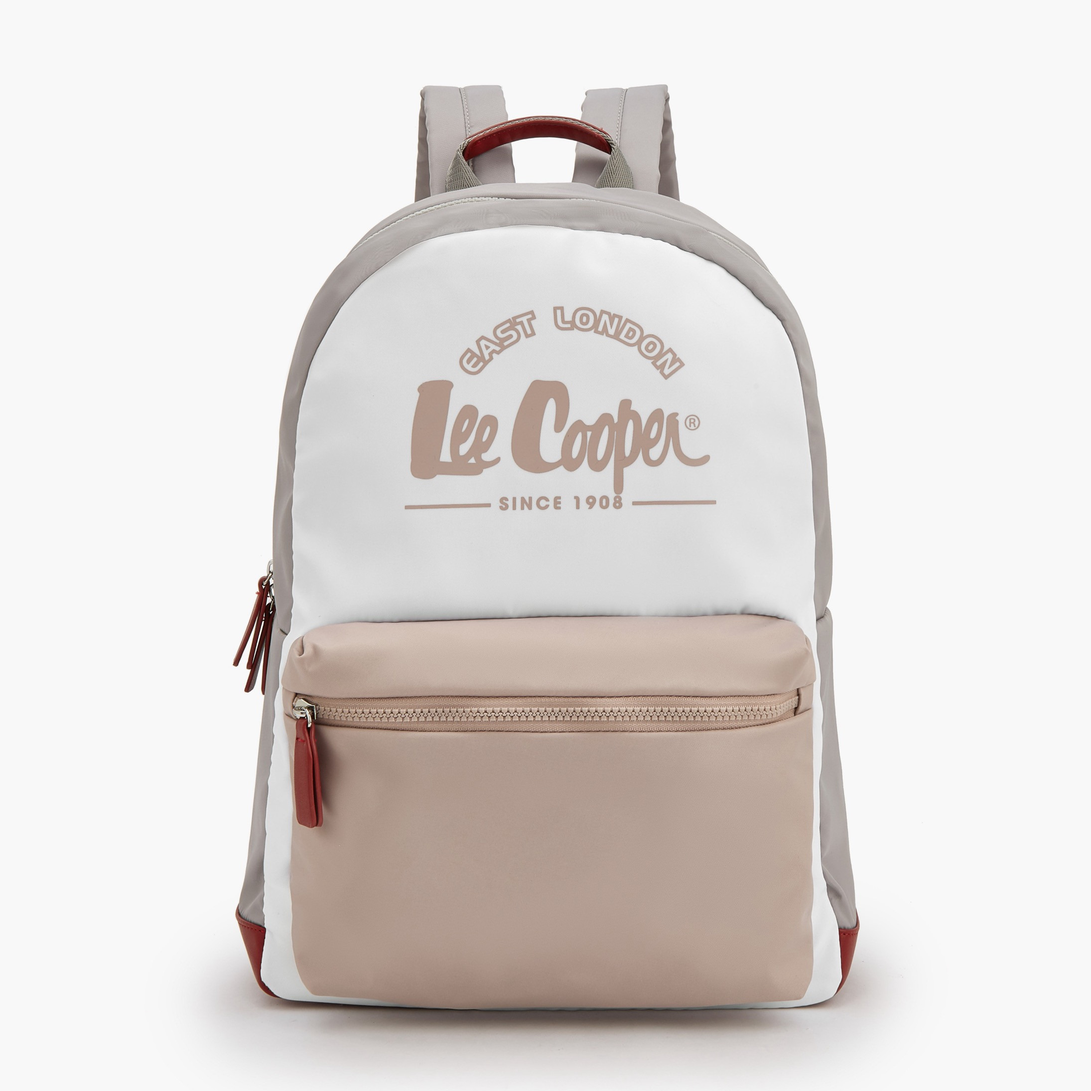 شنطة ظهر بطبعات شعار وجيب أمامي من لي كوبر-women-bagsandwallets-backpacks-image-1