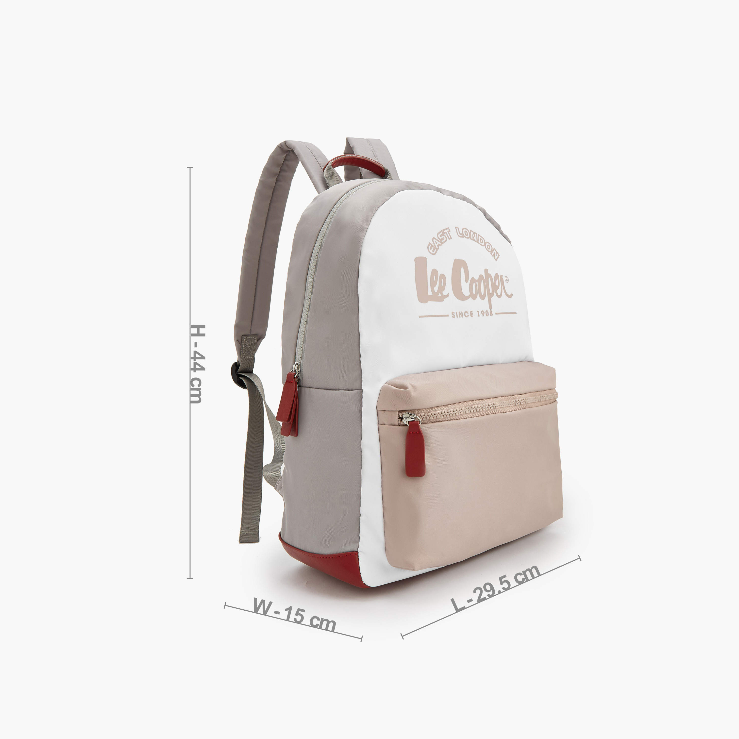 شنطة ظهر بطبعات شعار وجيب أمامي من لي كوبر-women-bagsandwallets-backpacks-image-5