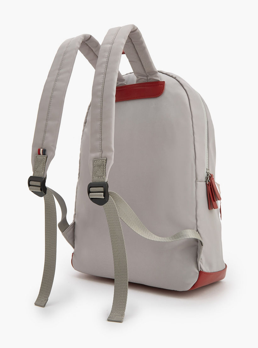 شنطة ظهر بطبعات شعار وجيب أمامي من لي كوبر-women-bagsandwallets-backpacks-image-7