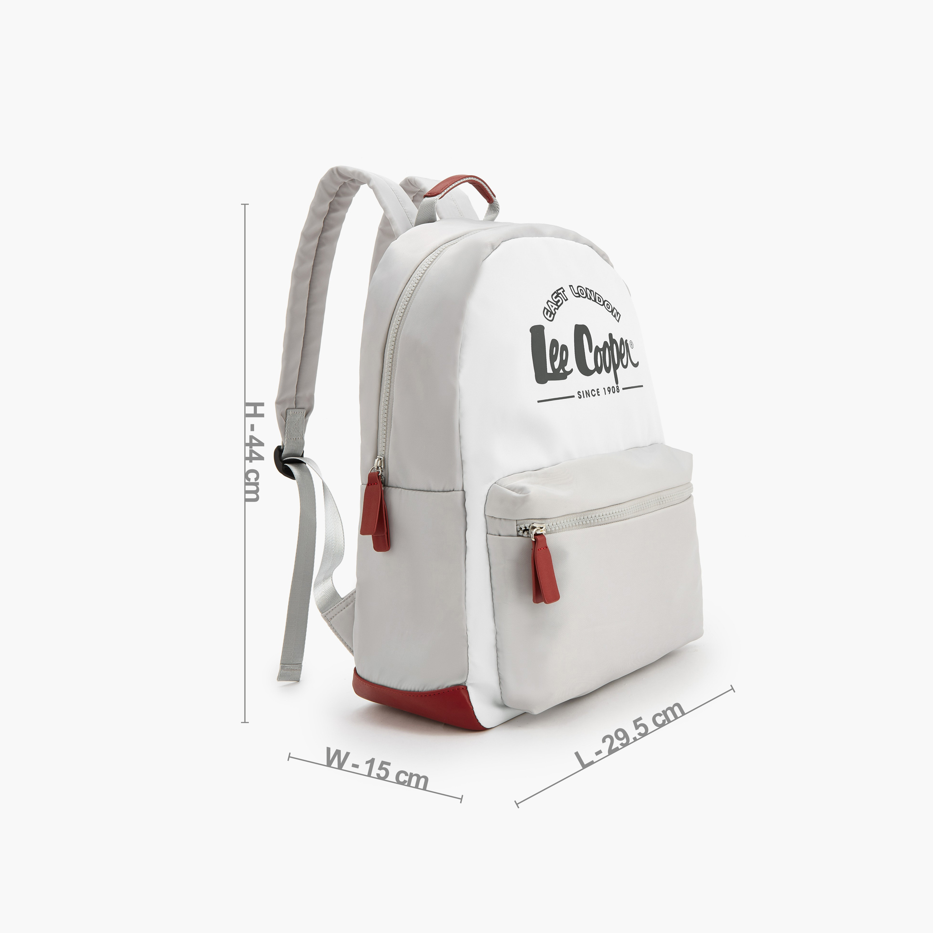 شنطة ظهر بطبعات شعار وجيب أمامي من لي كوبر-women-bagsandwallets-backpacks-image-5