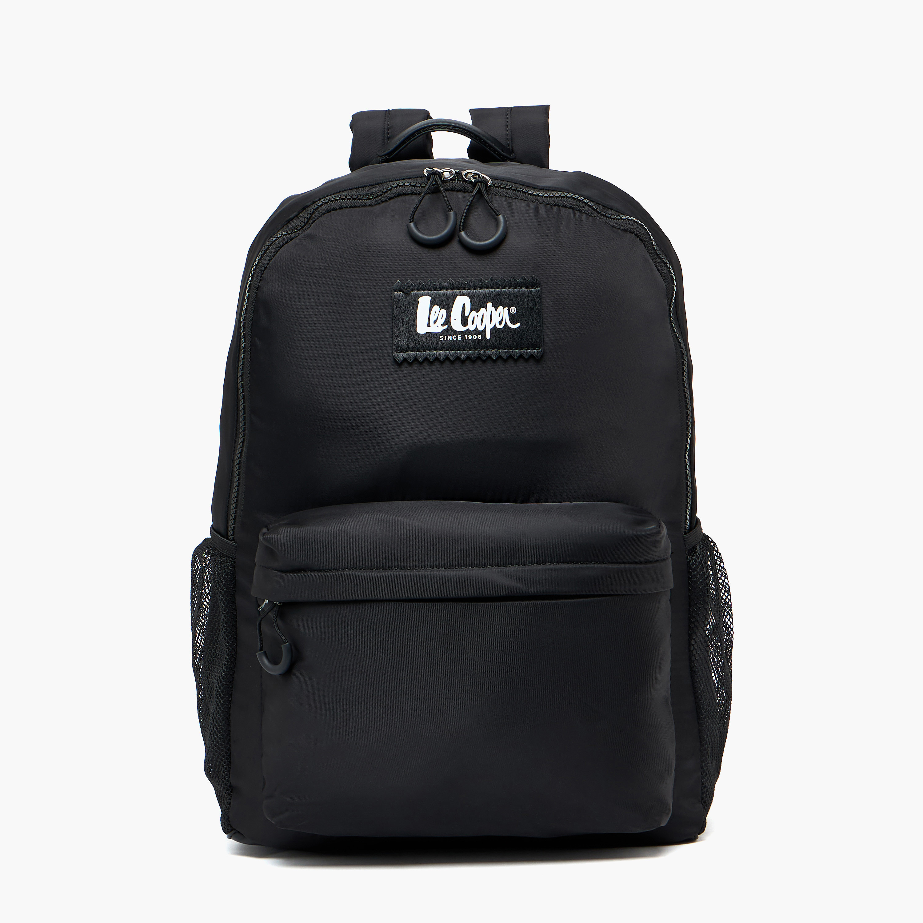 شنطة ظهر بتزيينات شعار وحمالات كتف مبطنة من لي كوبر-women-bagsandwallets-backpacks-image-1