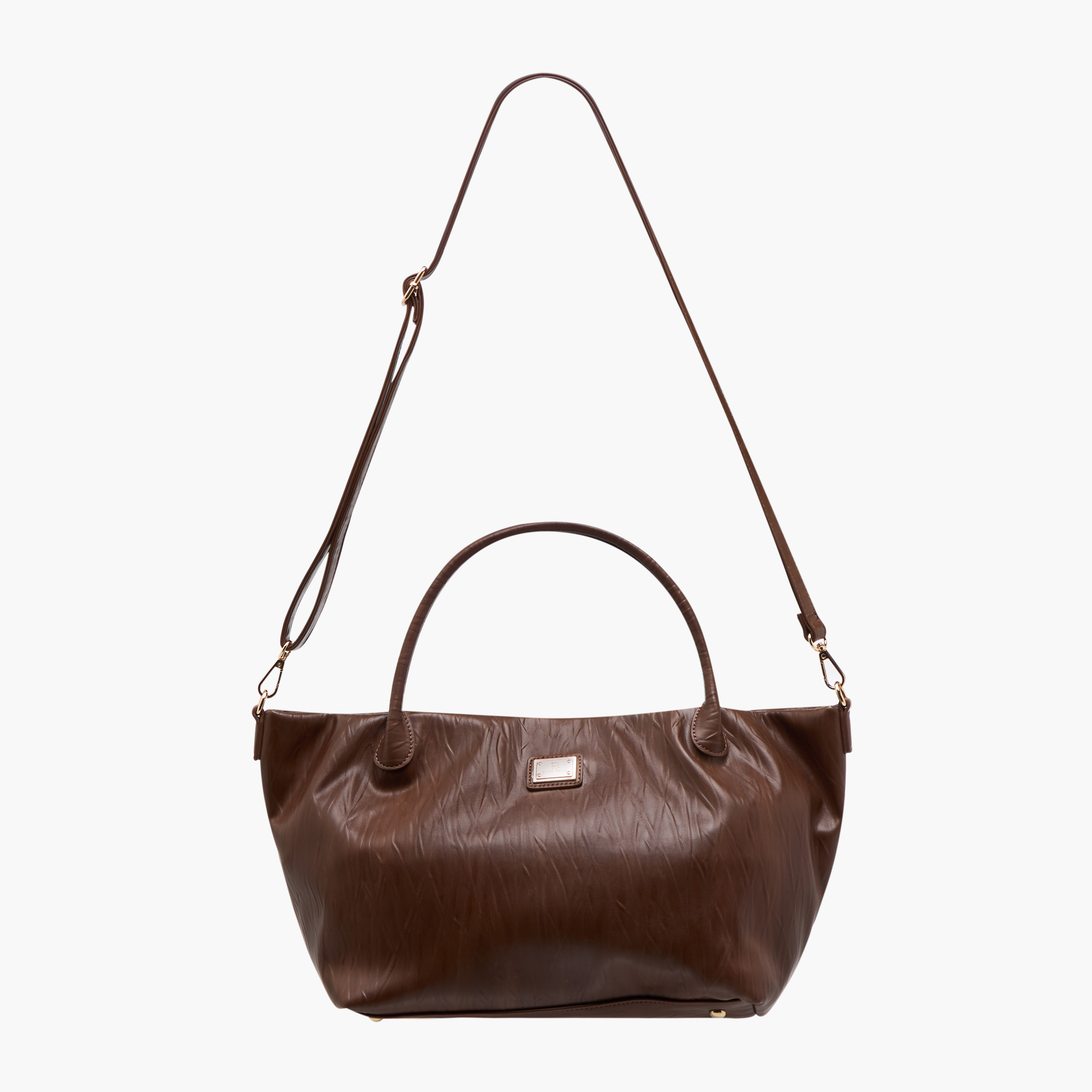 Flora Bella Textured Tote Bag with Double Handle and Detachable Shoulder Strap-women-bagsandwallets-handbags-image-4