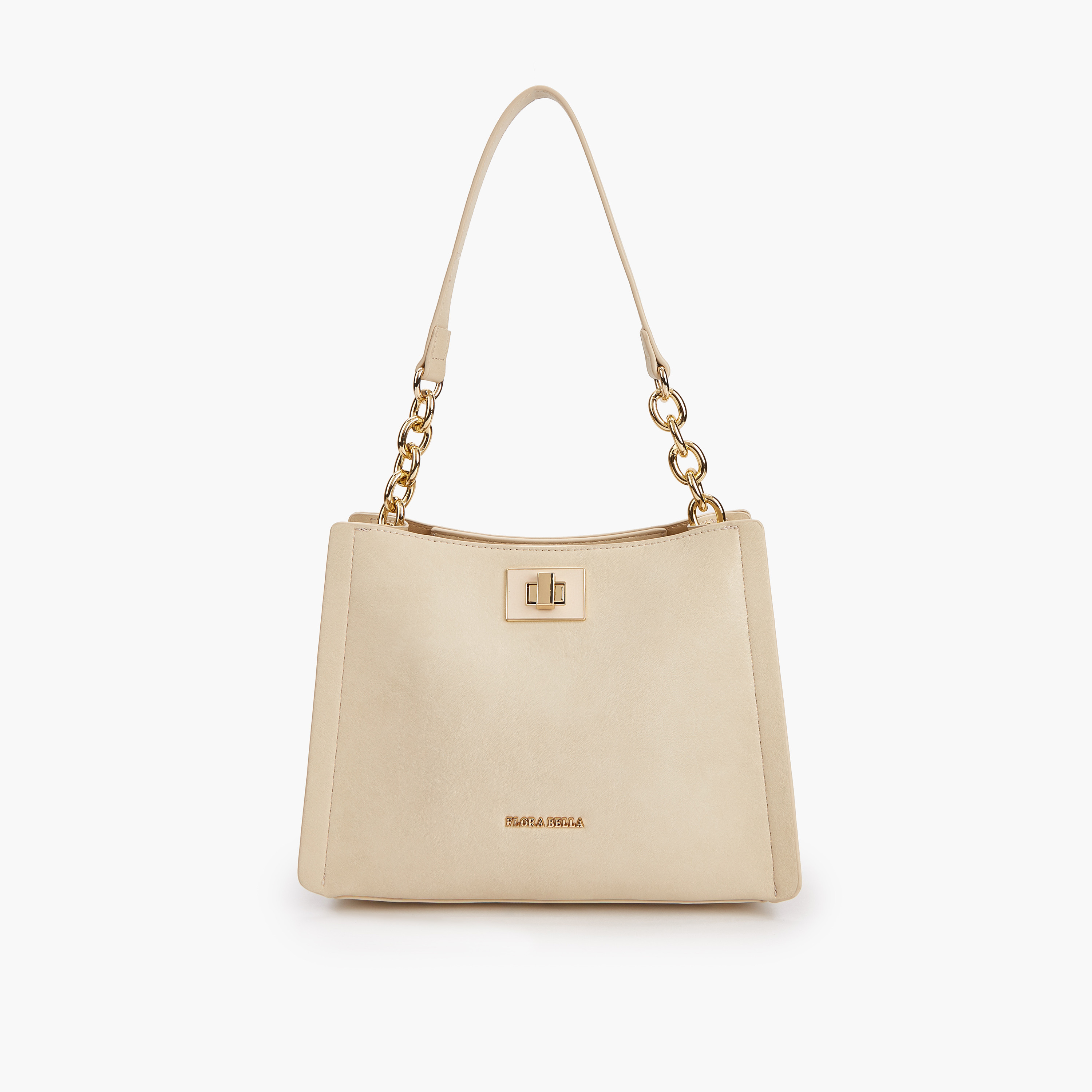 Flora Bella Solid Shoulder Bag with Zip Closure-women-bagsandwallets-handbags-image-1