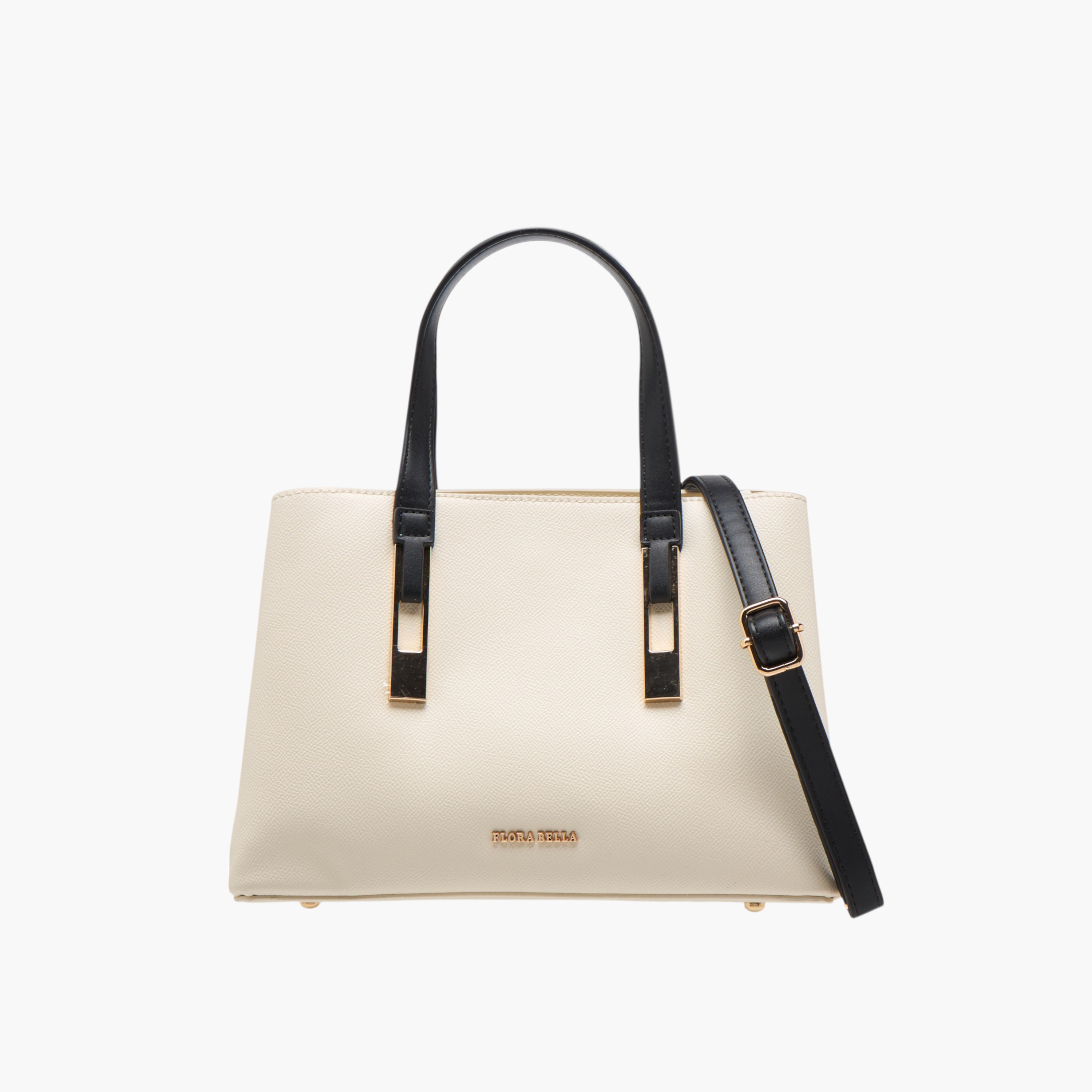 Flora Bella Solid Tote Bag with Double Handles and Detachable Strap-women-bagsandwallets-handbags-image-1