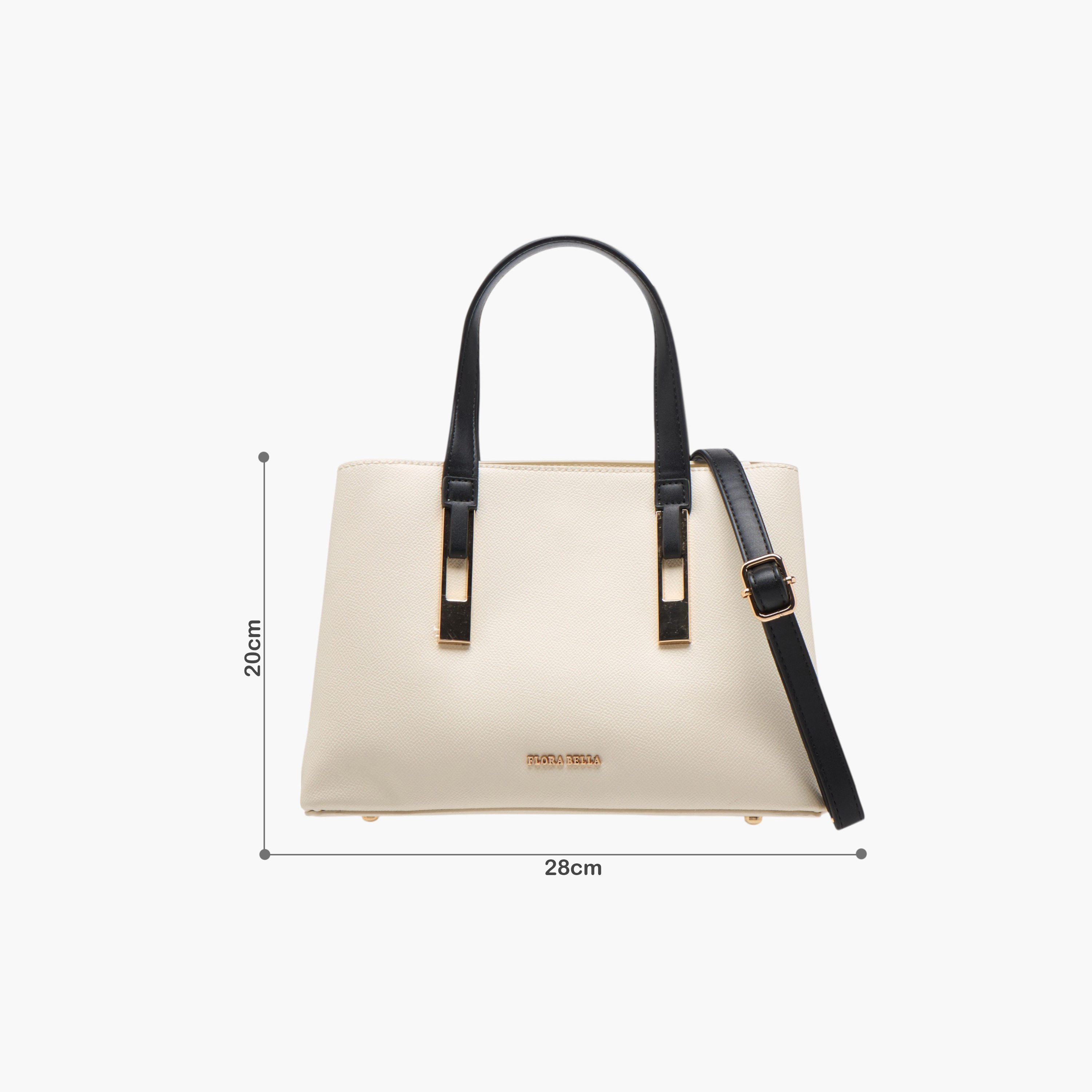 Flora Bella Solid Tote Bag with Double Handles and Detachable Strap-women-bagsandwallets-handbags-image-2