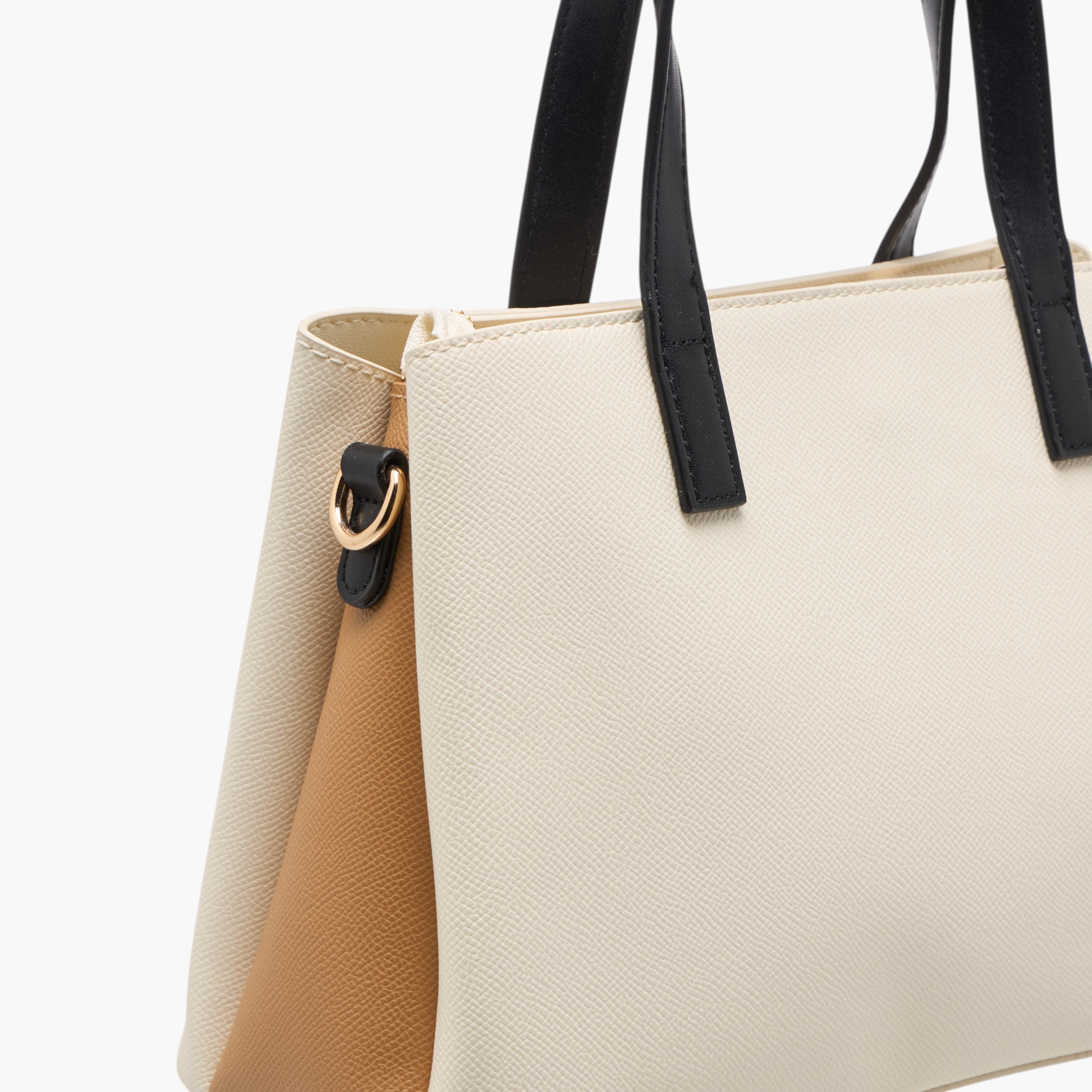 Flora Bella Solid Tote Bag with Double Handles and Detachable Strap-women-bagsandwallets-handbags-image-7