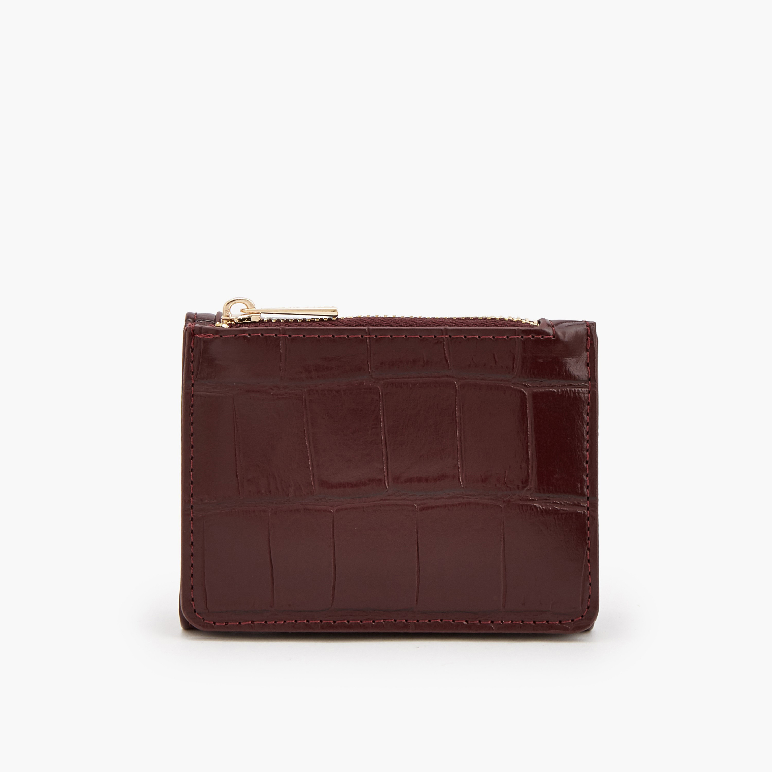 محفظة بطية ثلاثية بارزة الملمس بجيب بسحّاب من فلورا بيلا-women-bagsandwallets-wallets-image-2