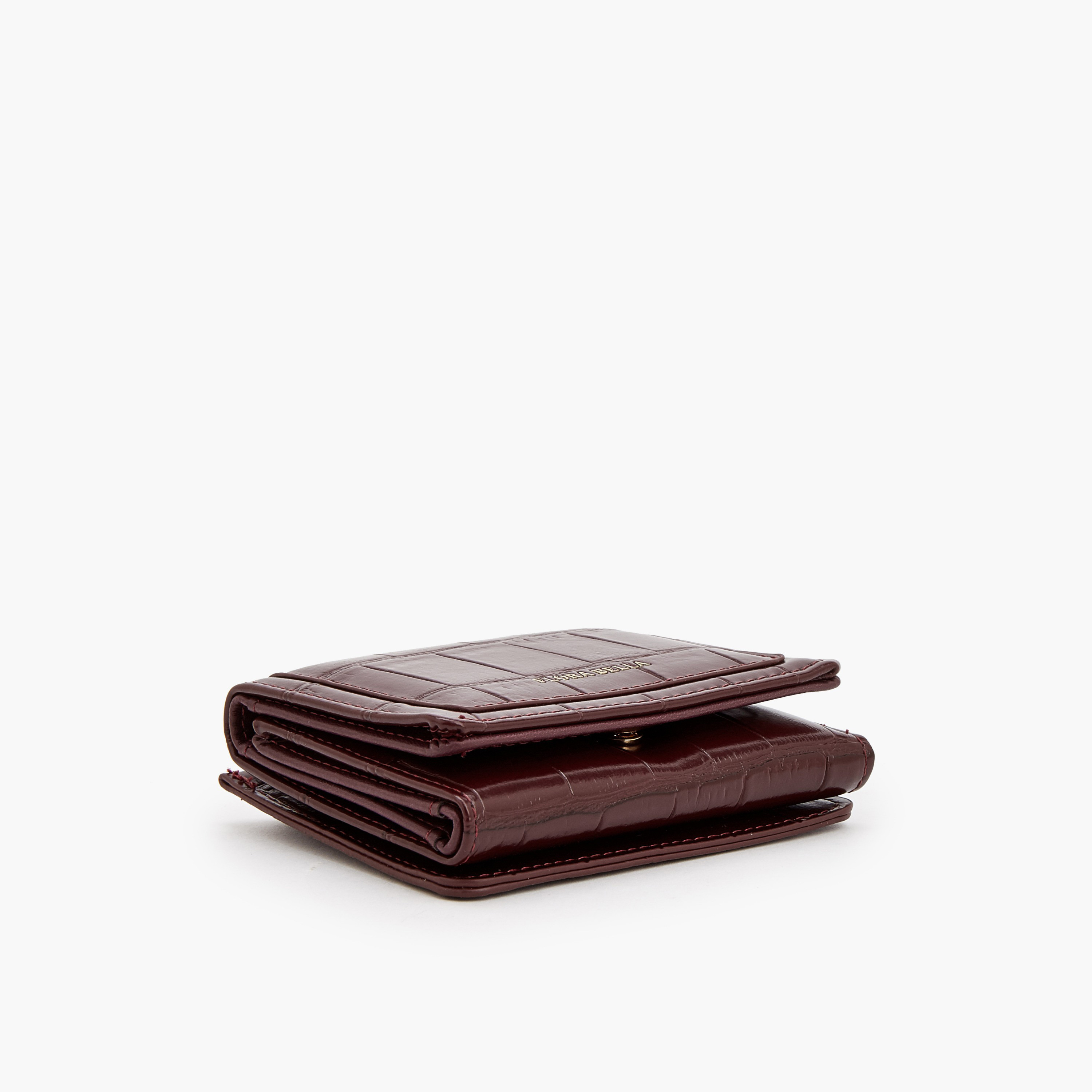 محفظة بطية ثلاثية بارزة الملمس بجيب بسحّاب من فلورا بيلا-women-bagsandwallets-wallets-image-4