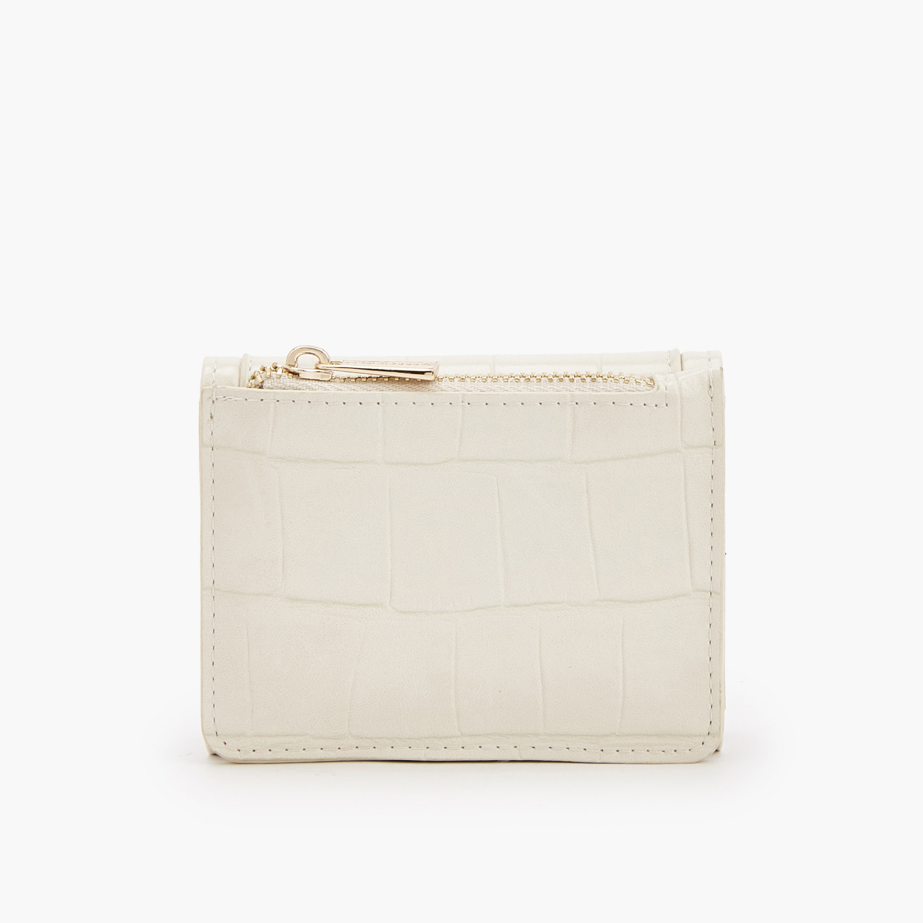 محفظة بطية ثلاثية بارزة الملمس بجيب بسحّاب من فلورا بيلا-women-bagsandwallets-wallets-image-16