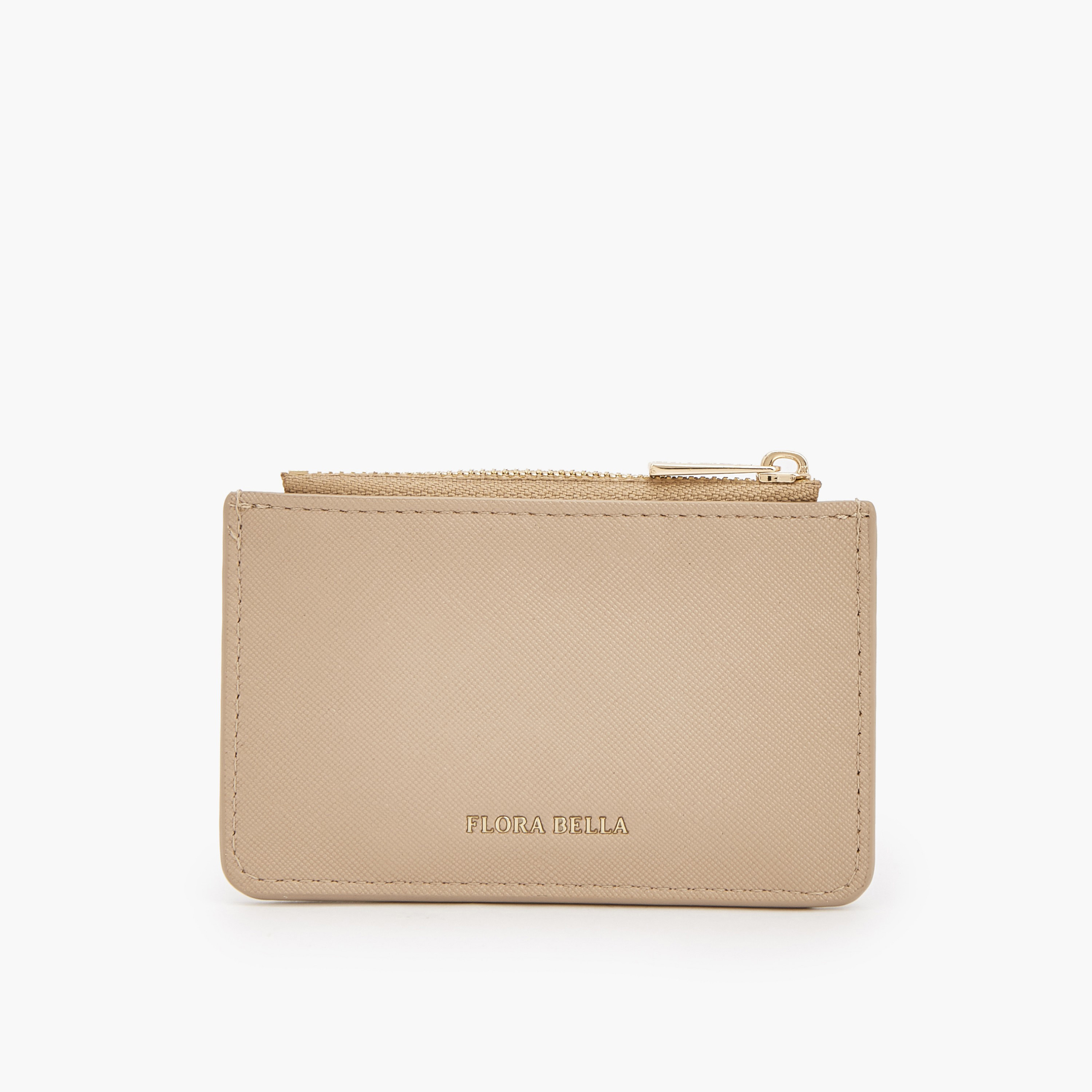 حافظة بطاقات سادة بجيب بسحّاب من فلورا بيلا-women-bagsandwallets-wallets-image-2