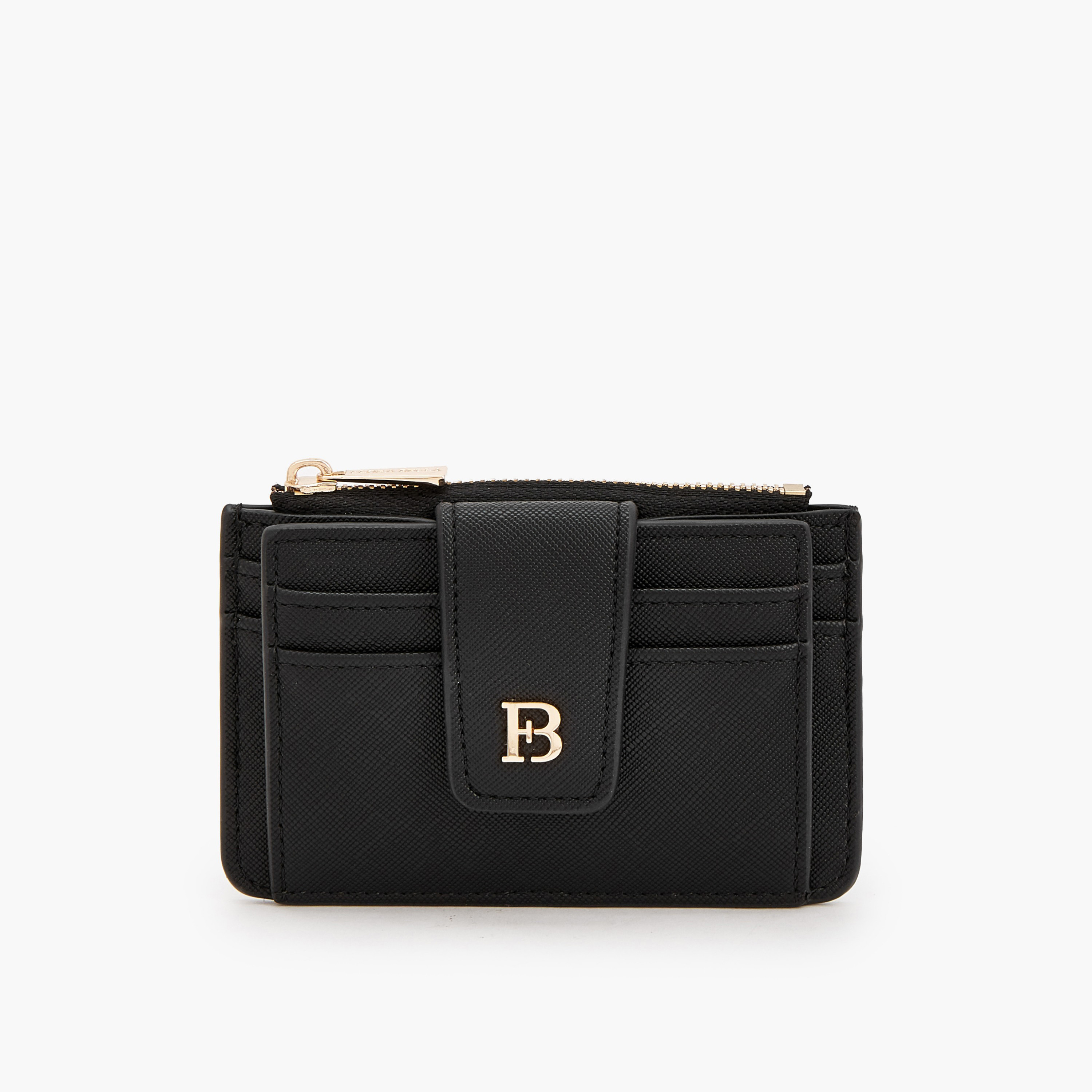 حافظة بطاقات سادة بجيب بسحّاب من فلورا بيلا-women-bagsandwallets-wallets-image-1