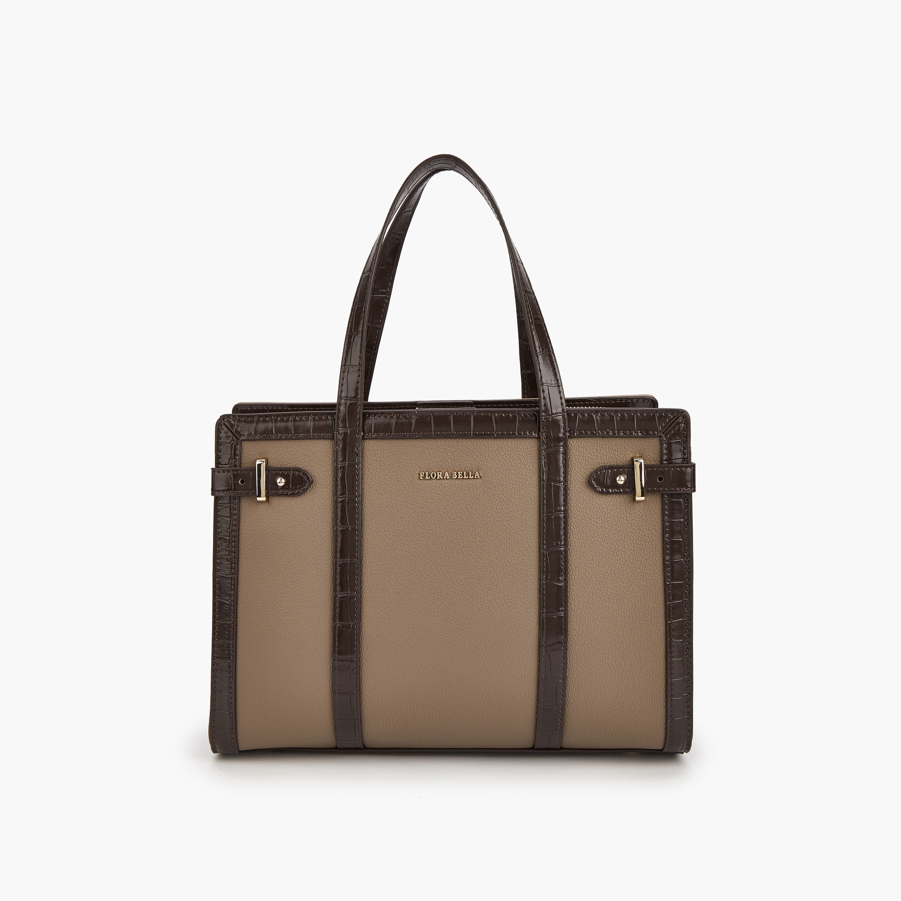 Flora Bella Textured Tote Bag with Zip Closure-women-bagsandwallets-handbags-image-1