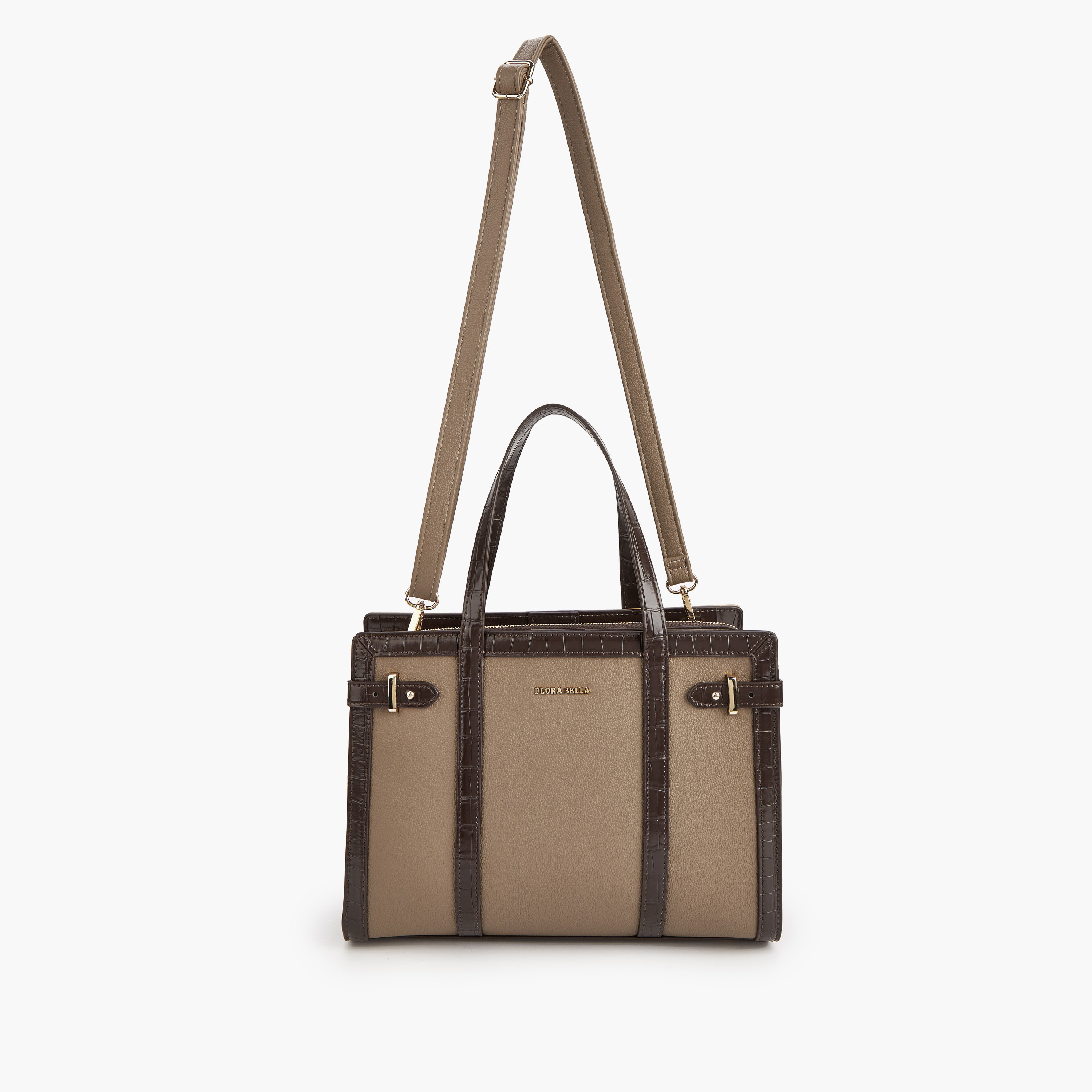 Flora Bella Textured Tote Bag with Zip Closure-women-bagsandwallets-handbags-image-5