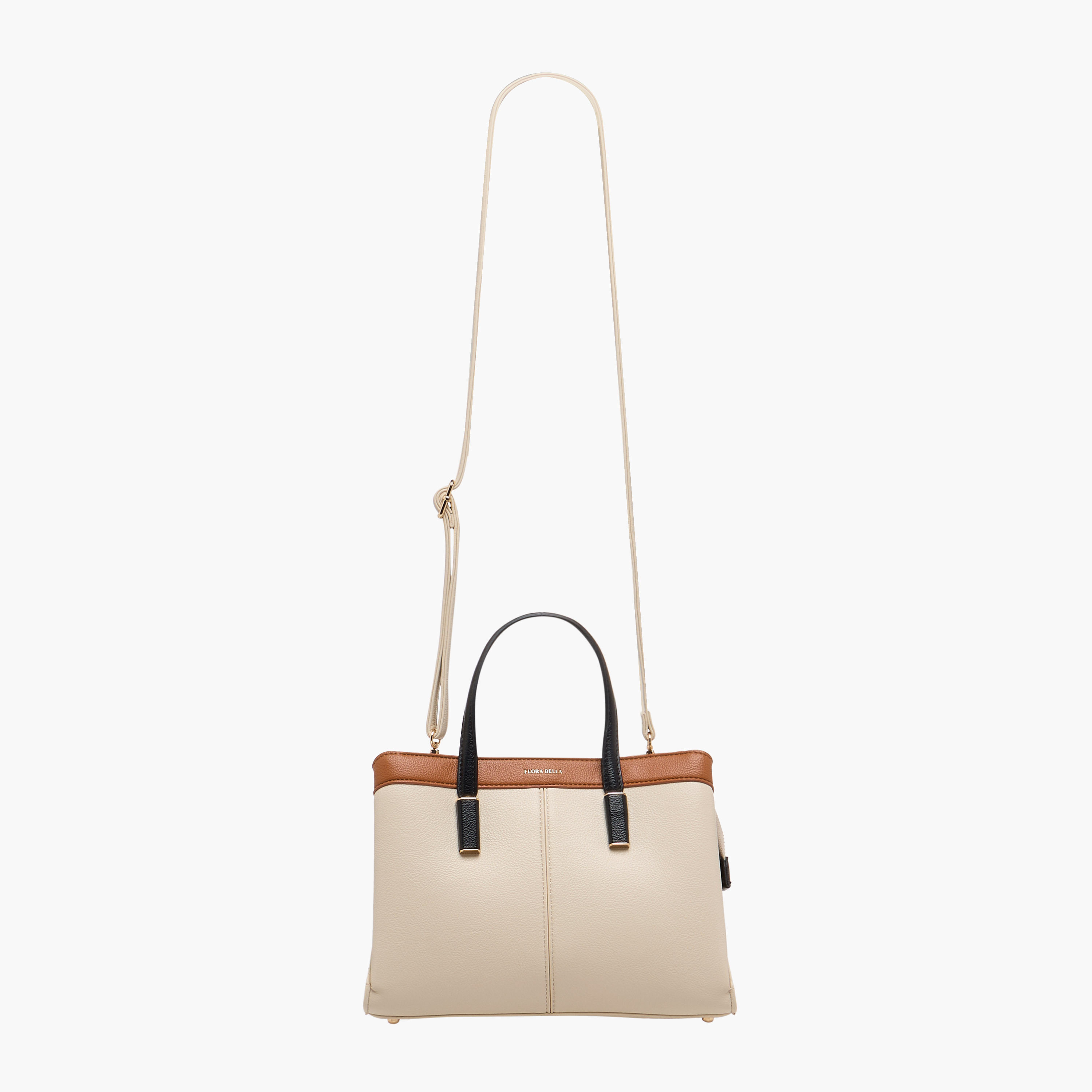 Flora Bella Panelled Tote Bag with Detachable Strap and Zip Closure-women-bagsandwallets-handbags-image-3