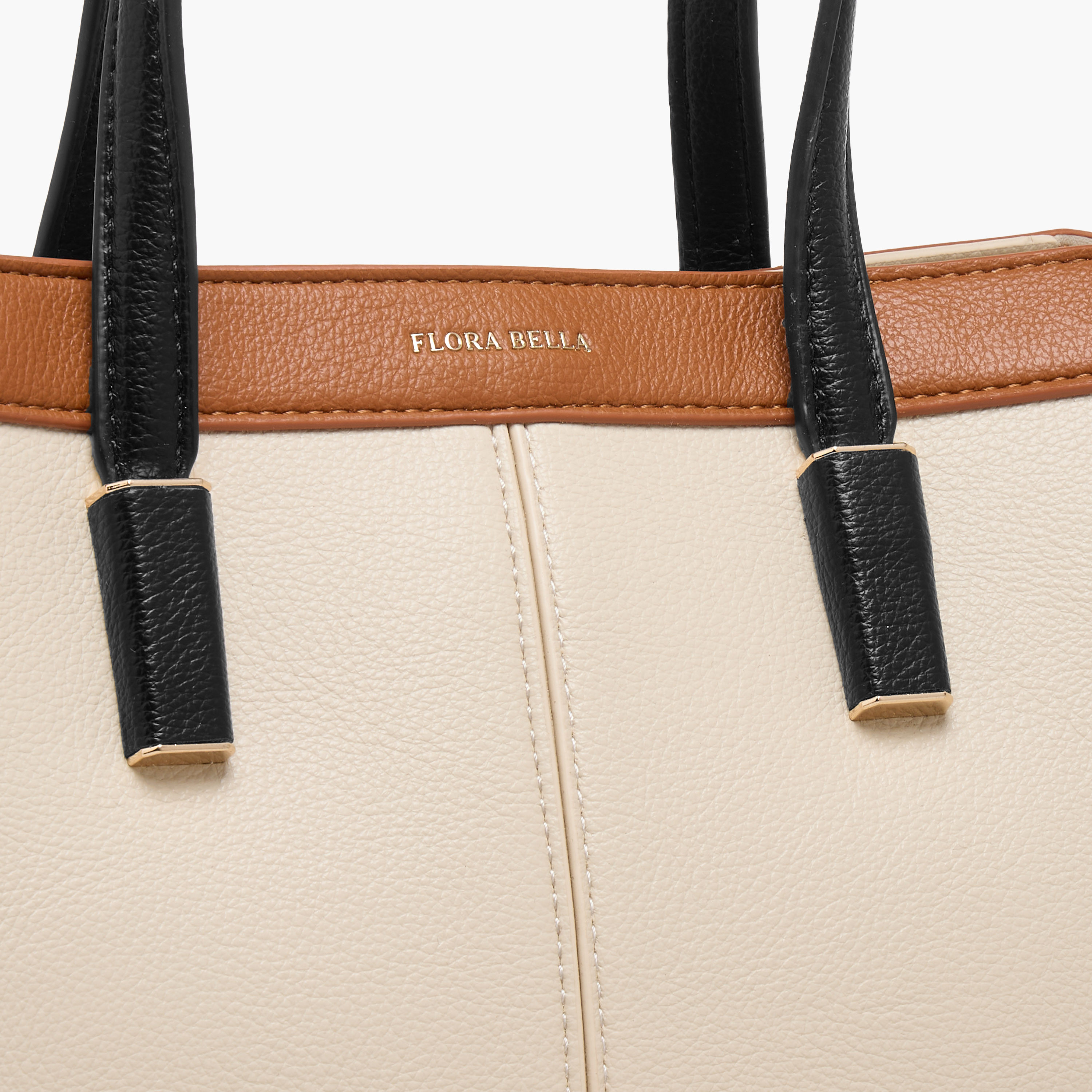 Flora Bella Panelled Tote Bag with Detachable Strap and Zip Closure-women-bagsandwallets-handbags-image-5