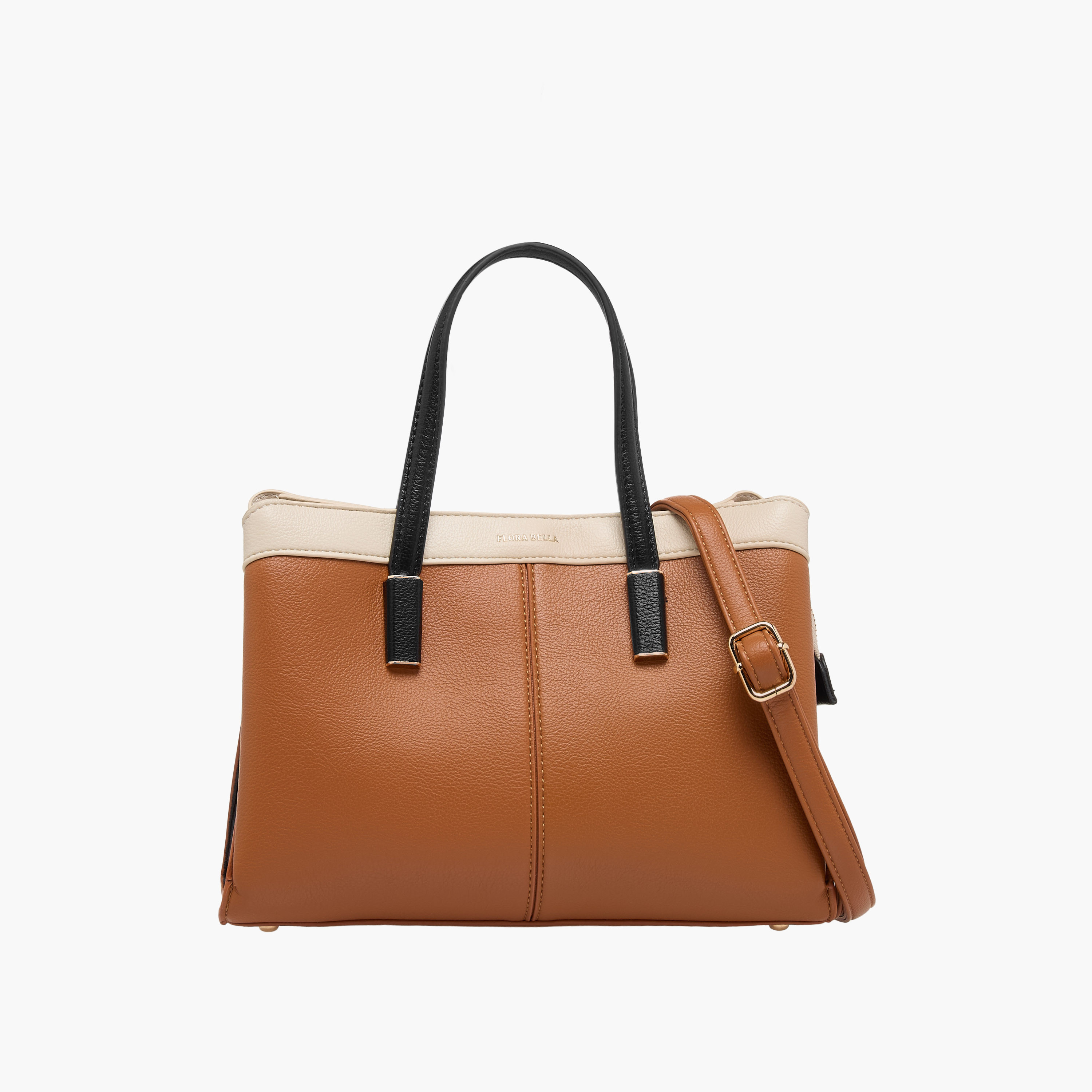 شنطة توت بألواح وبحزام قابل للفصل وسحّاب إغلاق من فلورا بيلا-women-bagsandwallets-handbags-image-1
