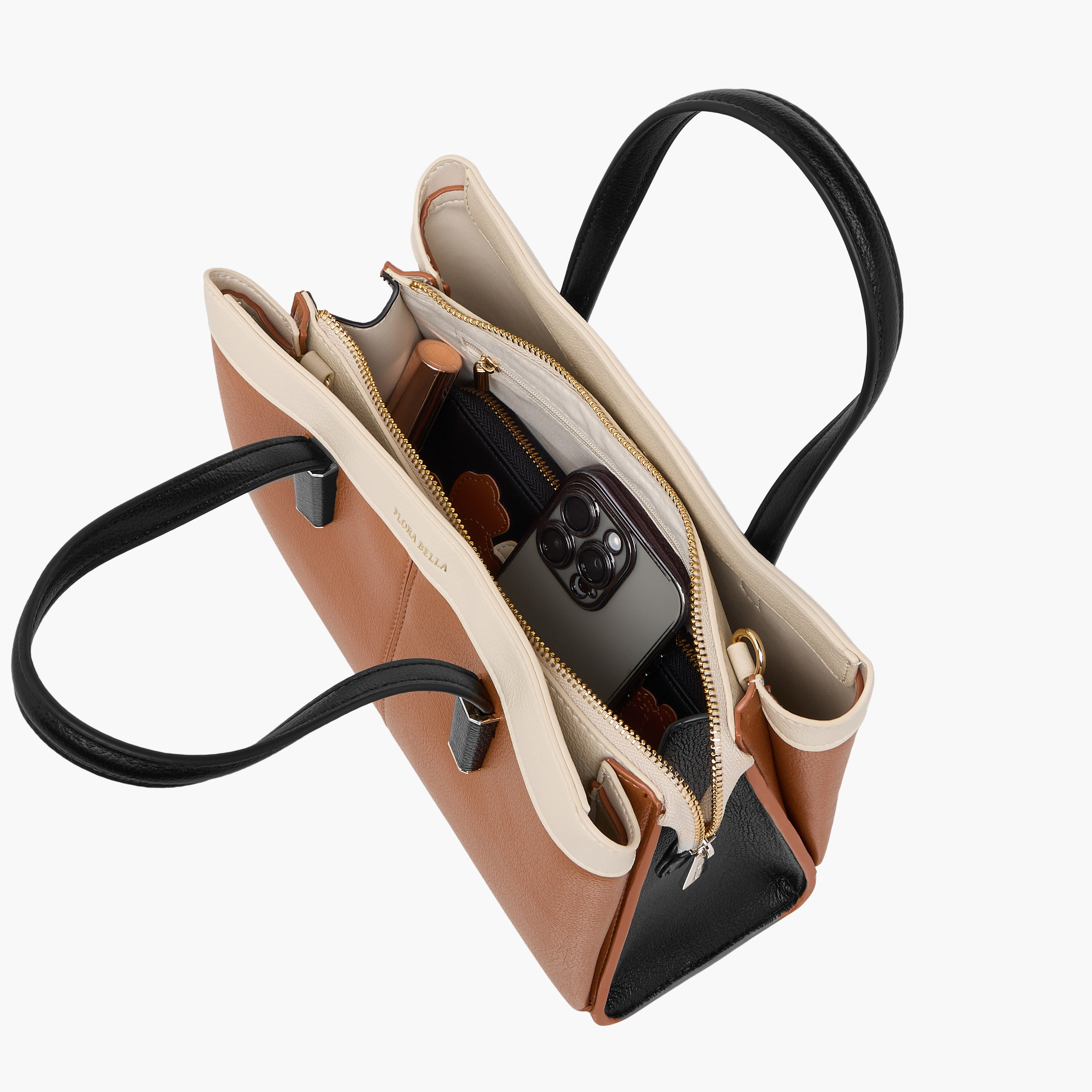 شنطة توت بألواح وبحزام قابل للفصل وسحّاب إغلاق من فلورا بيلا-women-bagsandwallets-handbags-image-9
