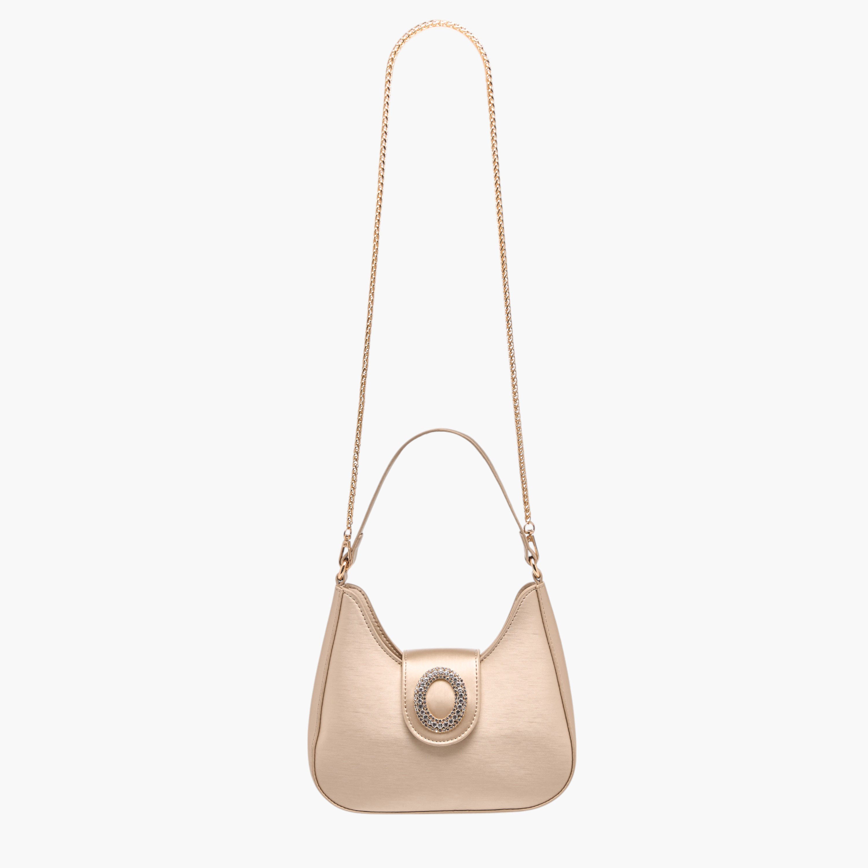 Flora Bella Embellished Shoulder Bag with Magnetic Button Closure-women-bagsandwallets-handbags-image-2