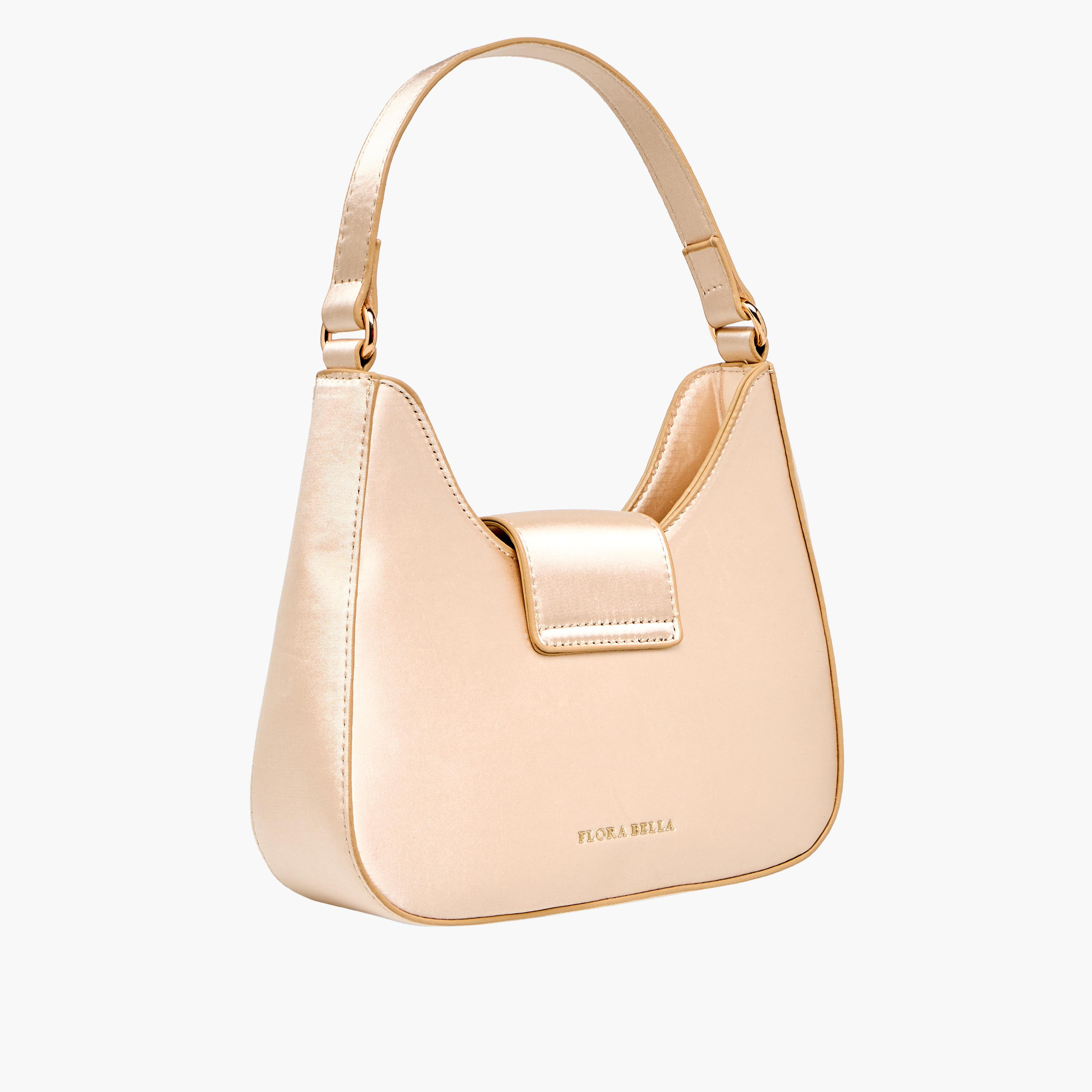 Flora Bella Textured Shoulder Bag with Embellished Button Closure-women-bagsandwallets-handbags-image-5