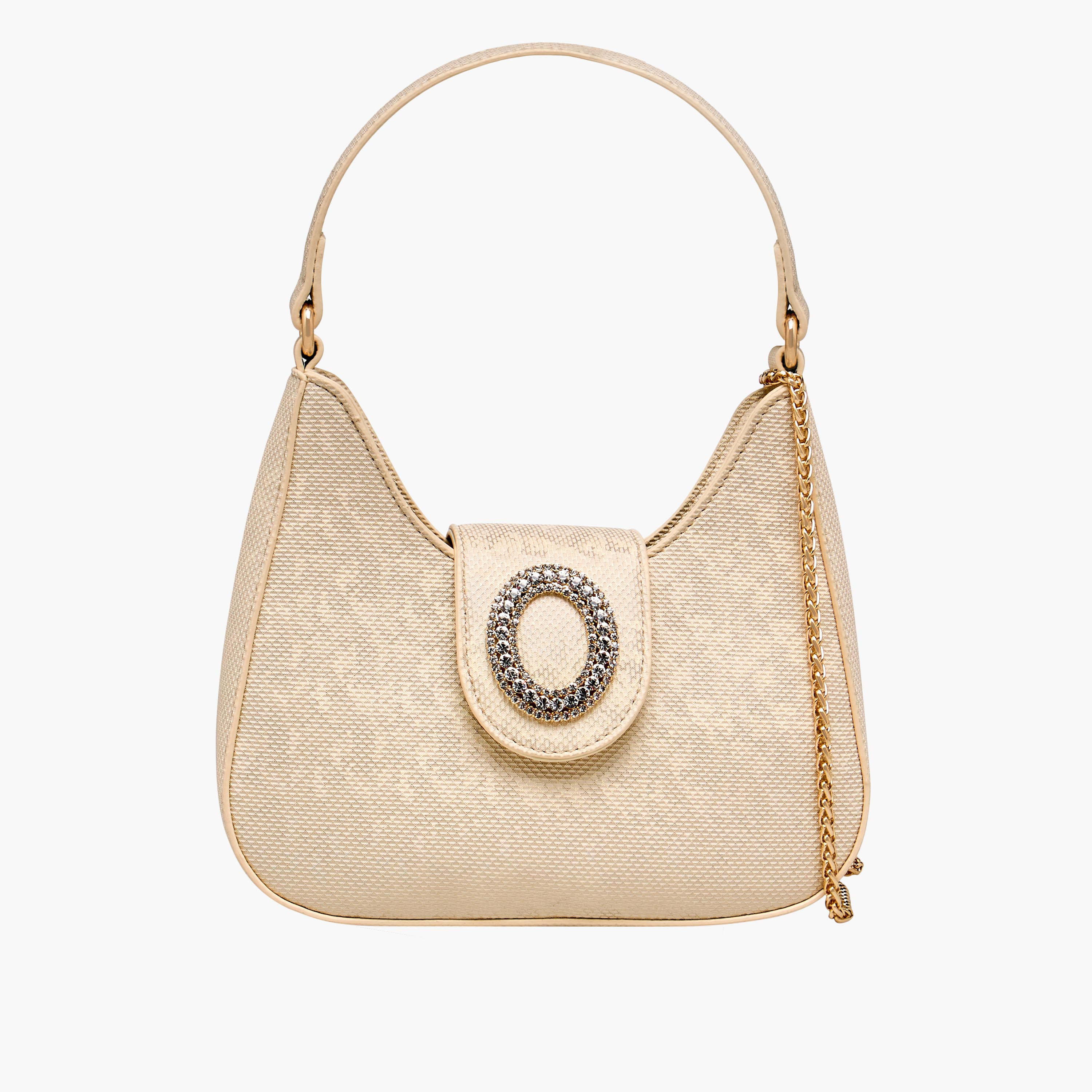 شنطة كتف بارزة الملمس بزر إغلاق مزين من فلورا بيلا-women-bagsandwallets-handbags-image-1