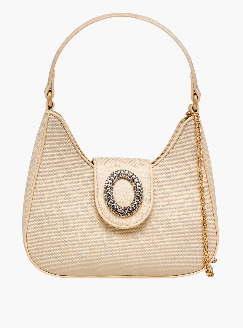 شنطة كتف بارزة الملمس بزر إغلاق مزين من فلورا بيلا-women-bagsandwallets-handbags-image-1