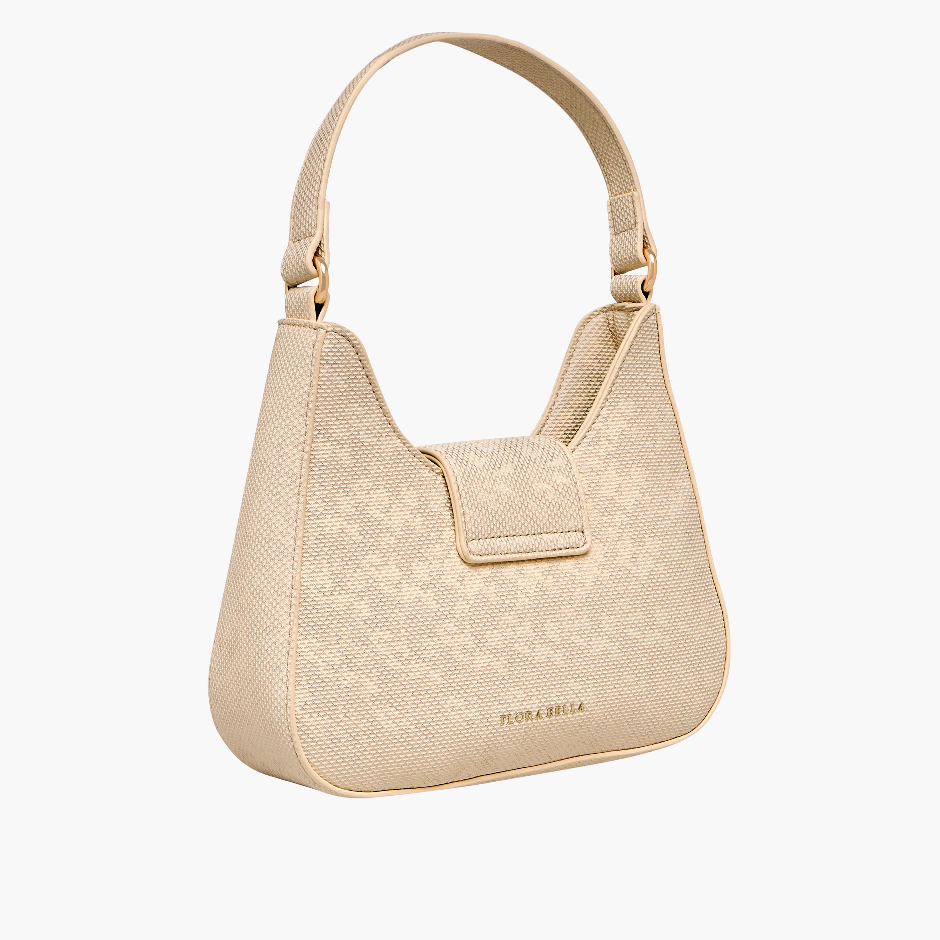 شنطة كتف بارزة الملمس بزر إغلاق مزين من فلورا بيلا-women-bagsandwallets-handbags-image-5