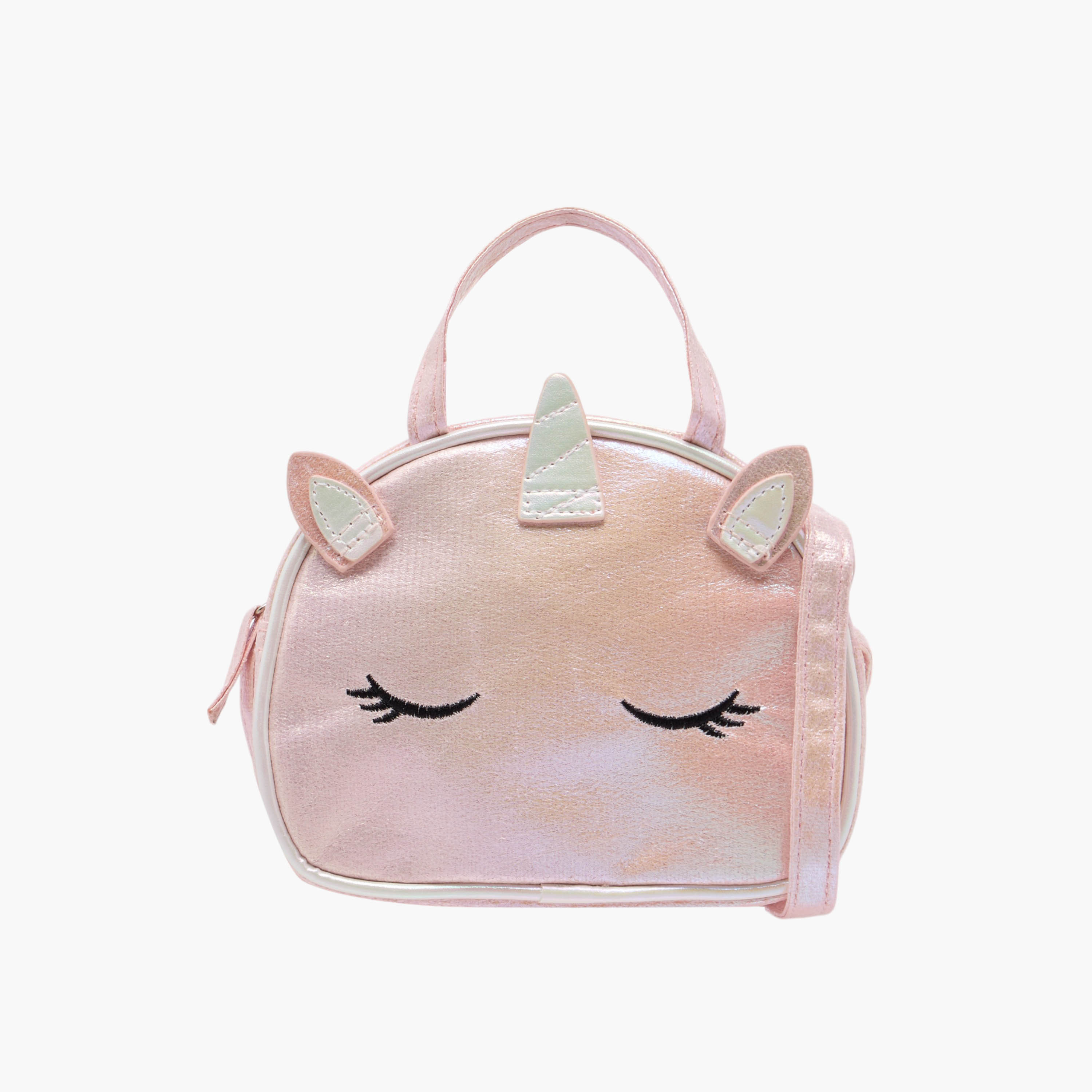 شنطة بتزيينات يونيكورن وحبل وسحاب إغلاق من فلورا بيلا-girls-accessories-bags-image-1