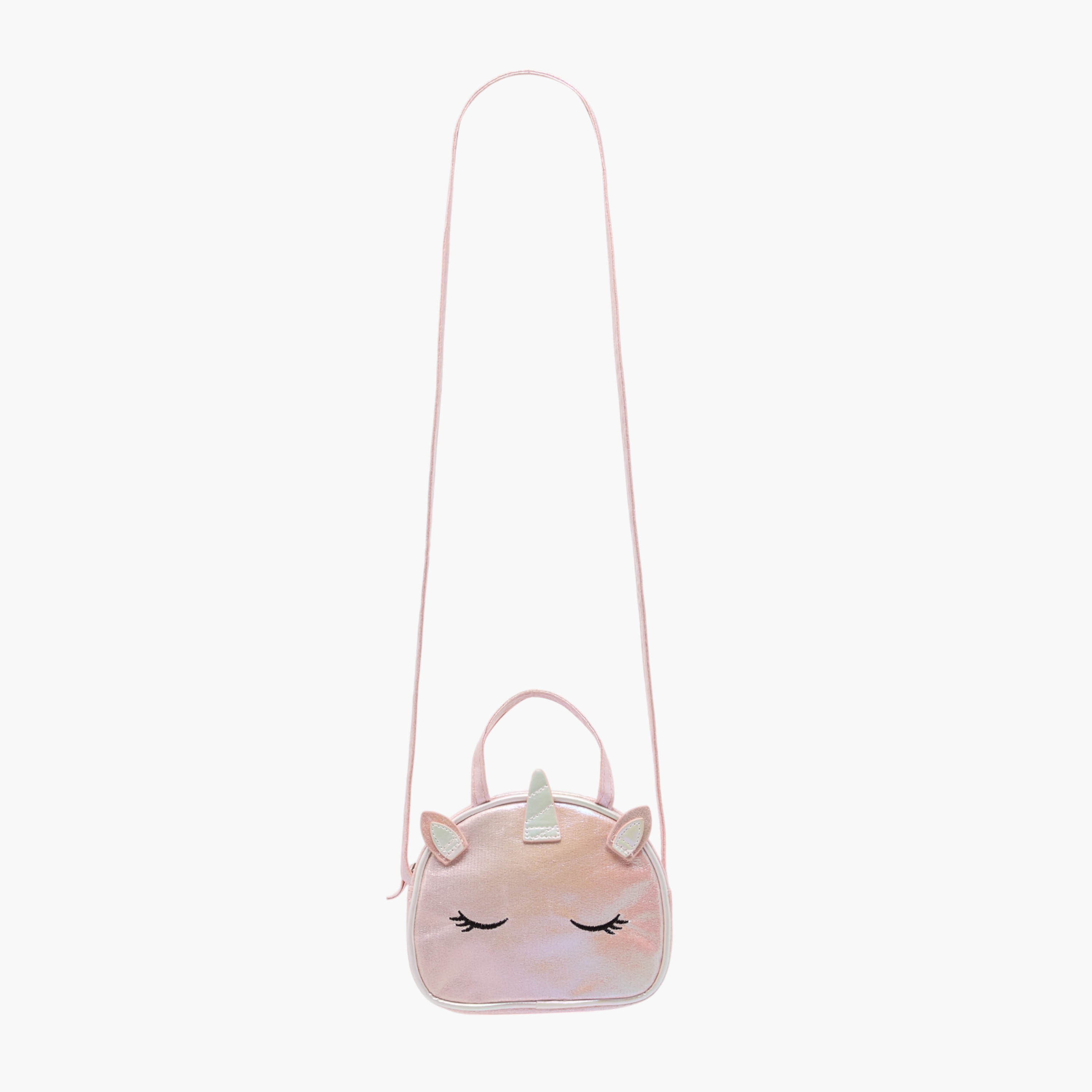 شنطة بتزيينات يونيكورن وحبل وسحاب إغلاق من فلورا بيلا-girls-accessories-bags-image-2