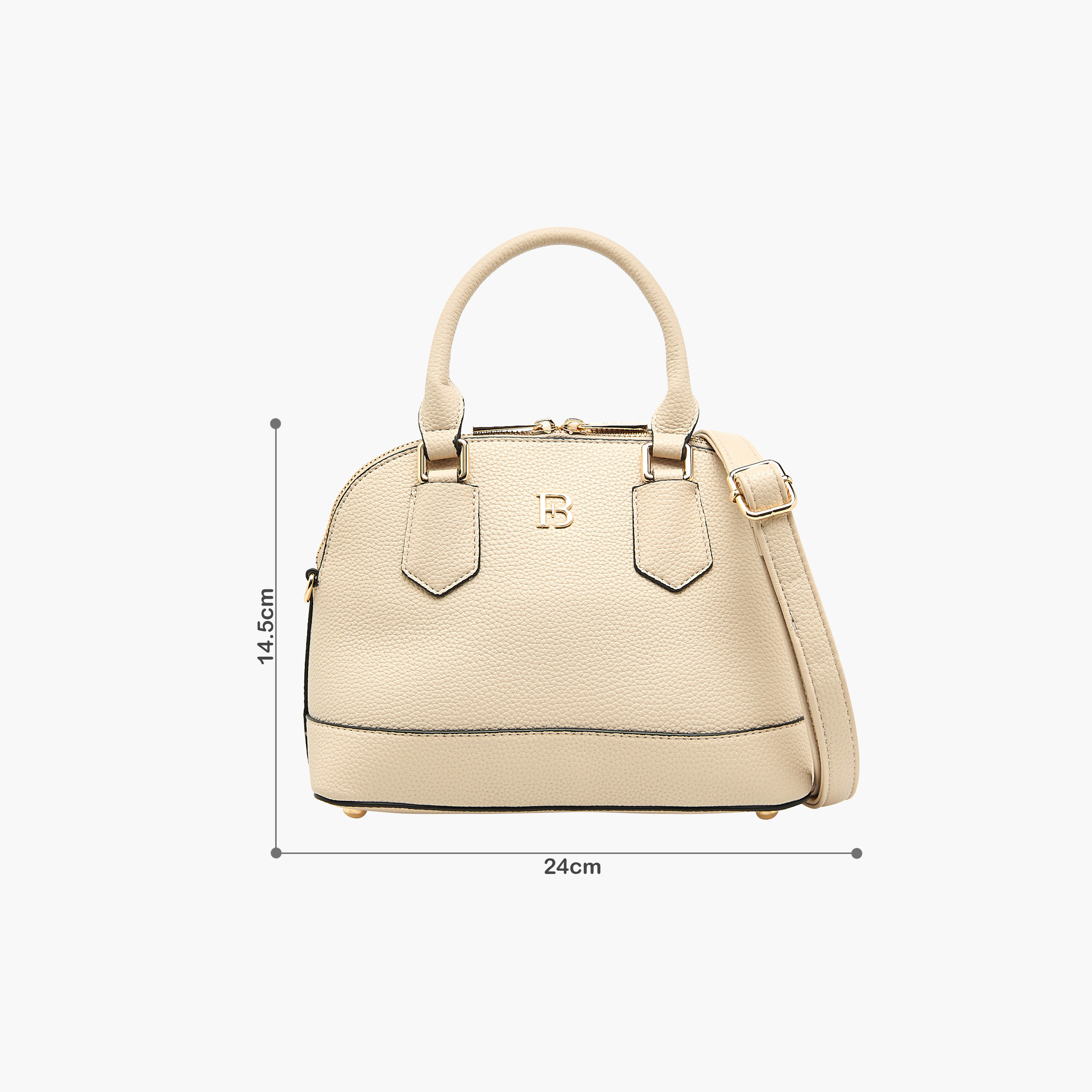Flora Bella Solid Tote Bag with Detachable Strap and Zip Closure-women-bagsandwallets-handbags-image-2