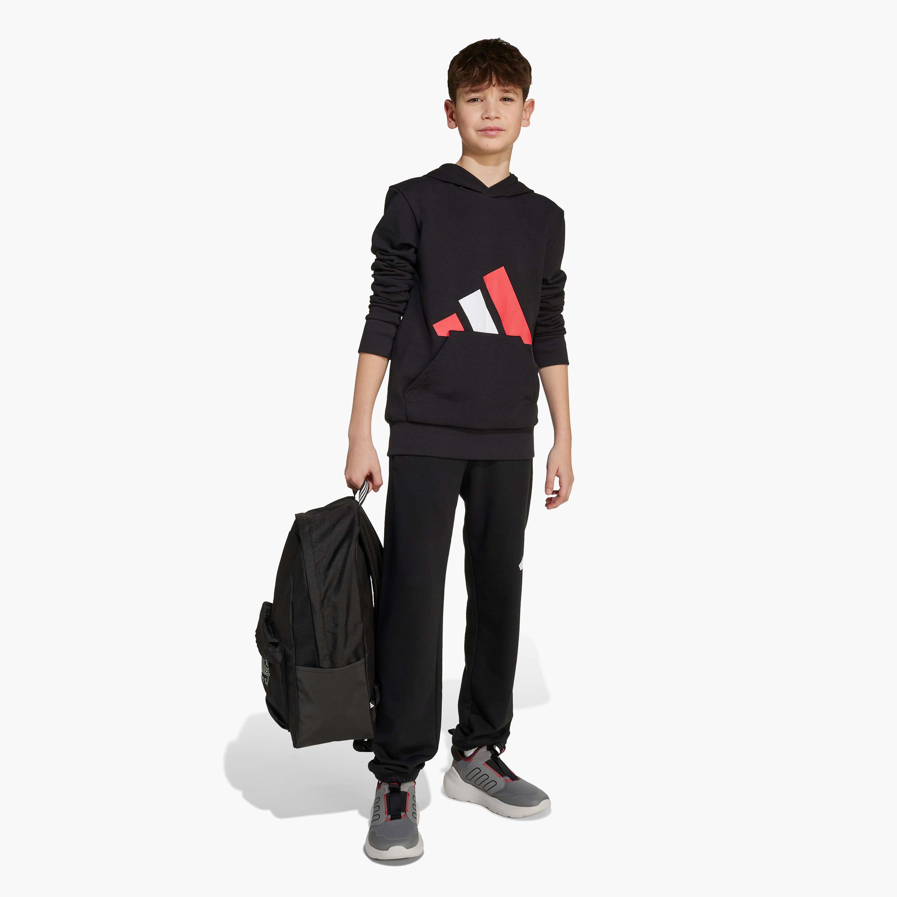 سويت شيرت بقبعة وطبعات شعار للأولاد من أديداس - أكمام طويلة-sports-boys-clothing-tops-image-2