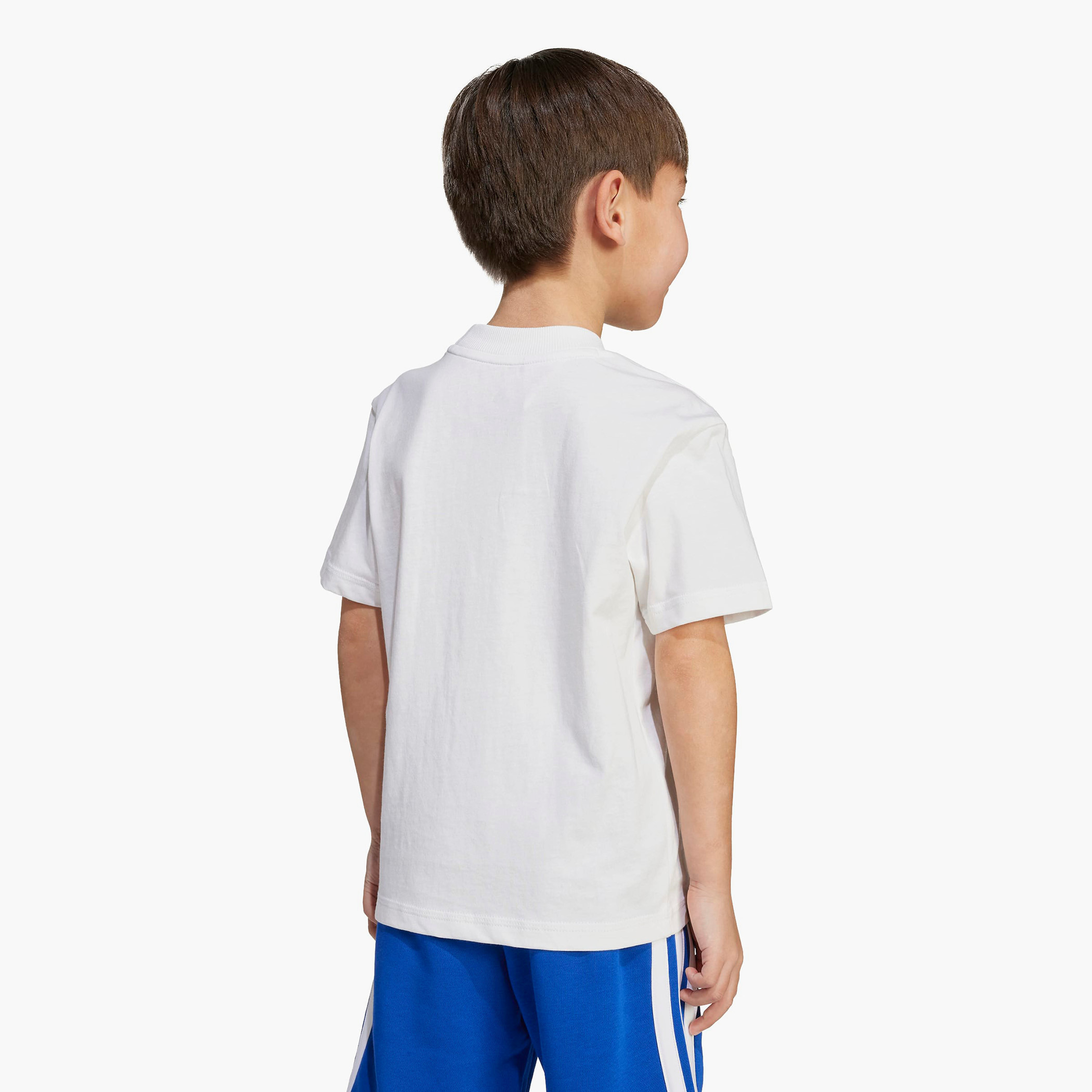 adidas Crew Neck Short Sleeves T-shirt with Logo Print-boys-clothing-sportswear-tops-image-3