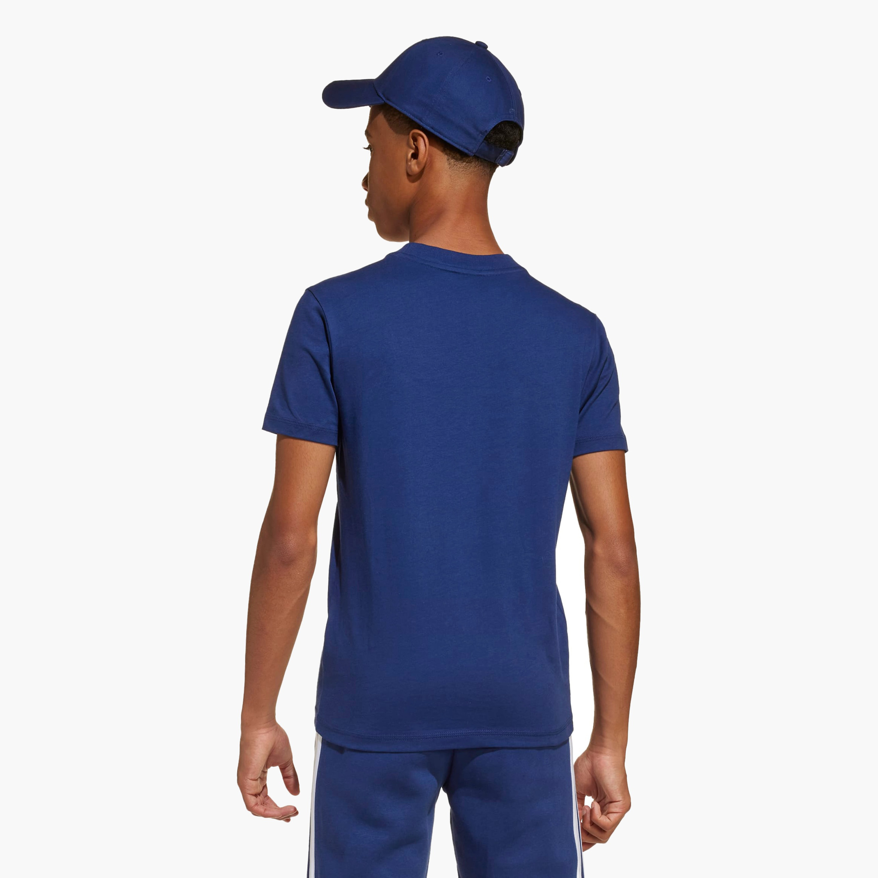 adidas Crew Neck Short  Sleeves T-shirt with Logo Print-sports-boys-clothing-tops-image-3