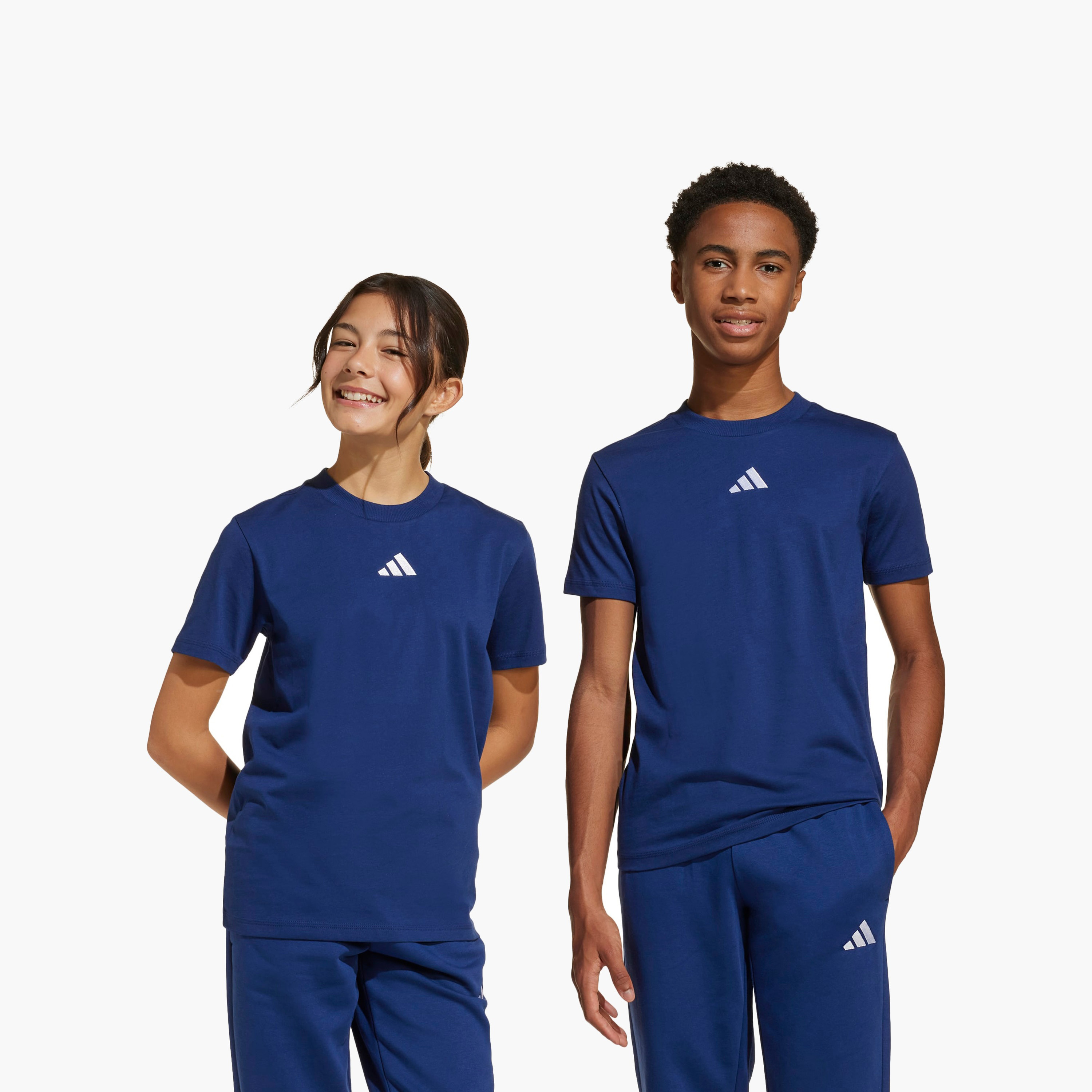 adidas Crew Neck Short  Sleeves T-shirt with Logo Print-sports-boys-clothing-tops-image-8