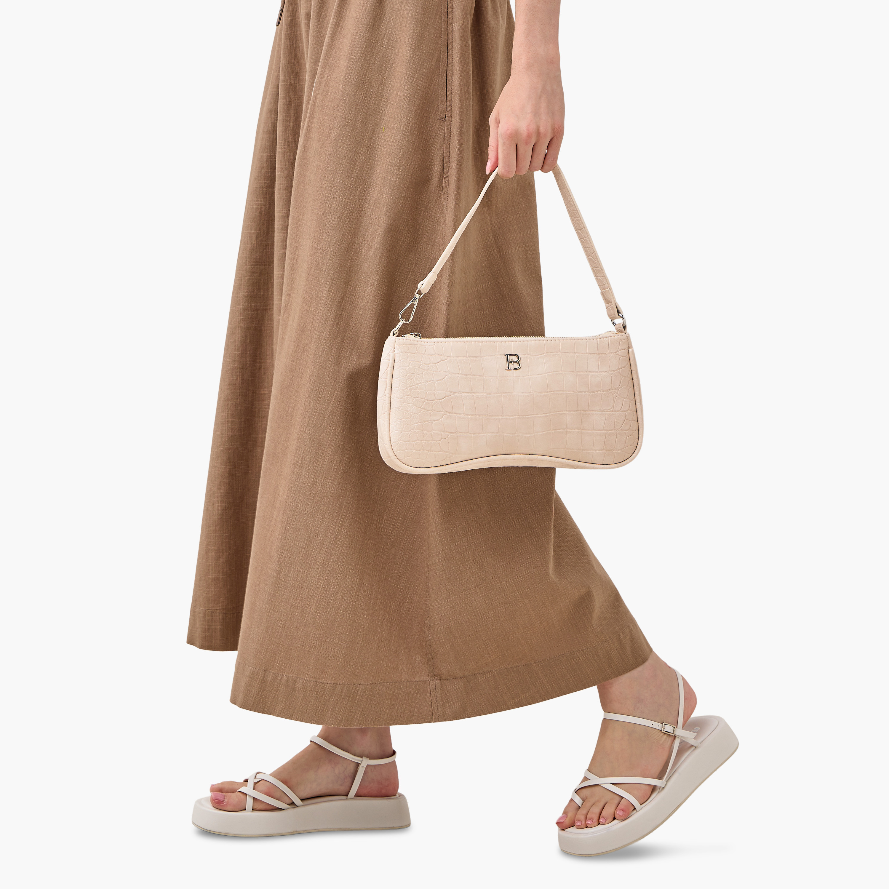Flora Bella Textured Shoulder Bag with Detachable Strap and Zip Closure-women-bagsandwallets-handbags-image-3