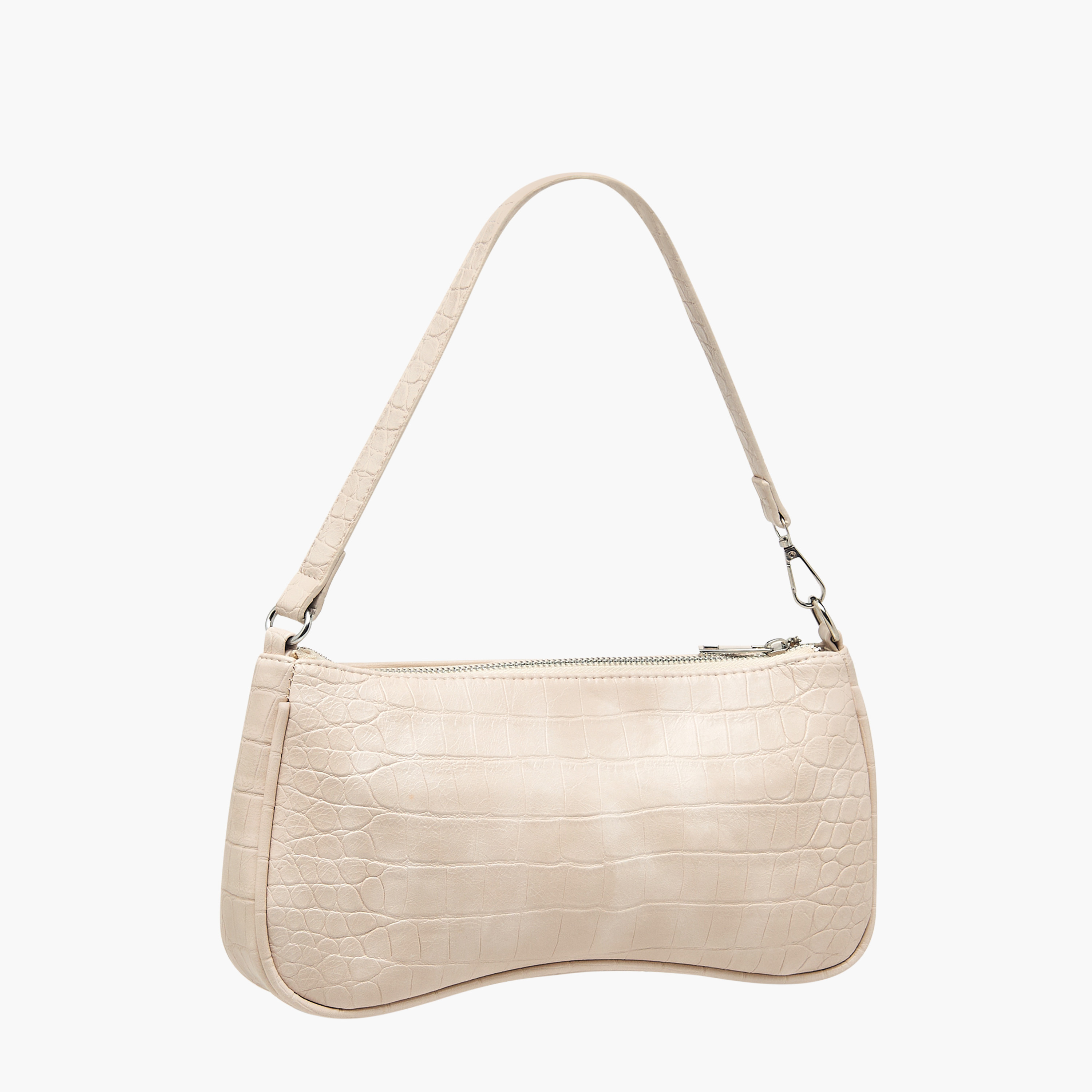 Flora Bella Textured Shoulder Bag with Detachable Strap and Zip Closure-women-bagsandwallets-handbags-image-5