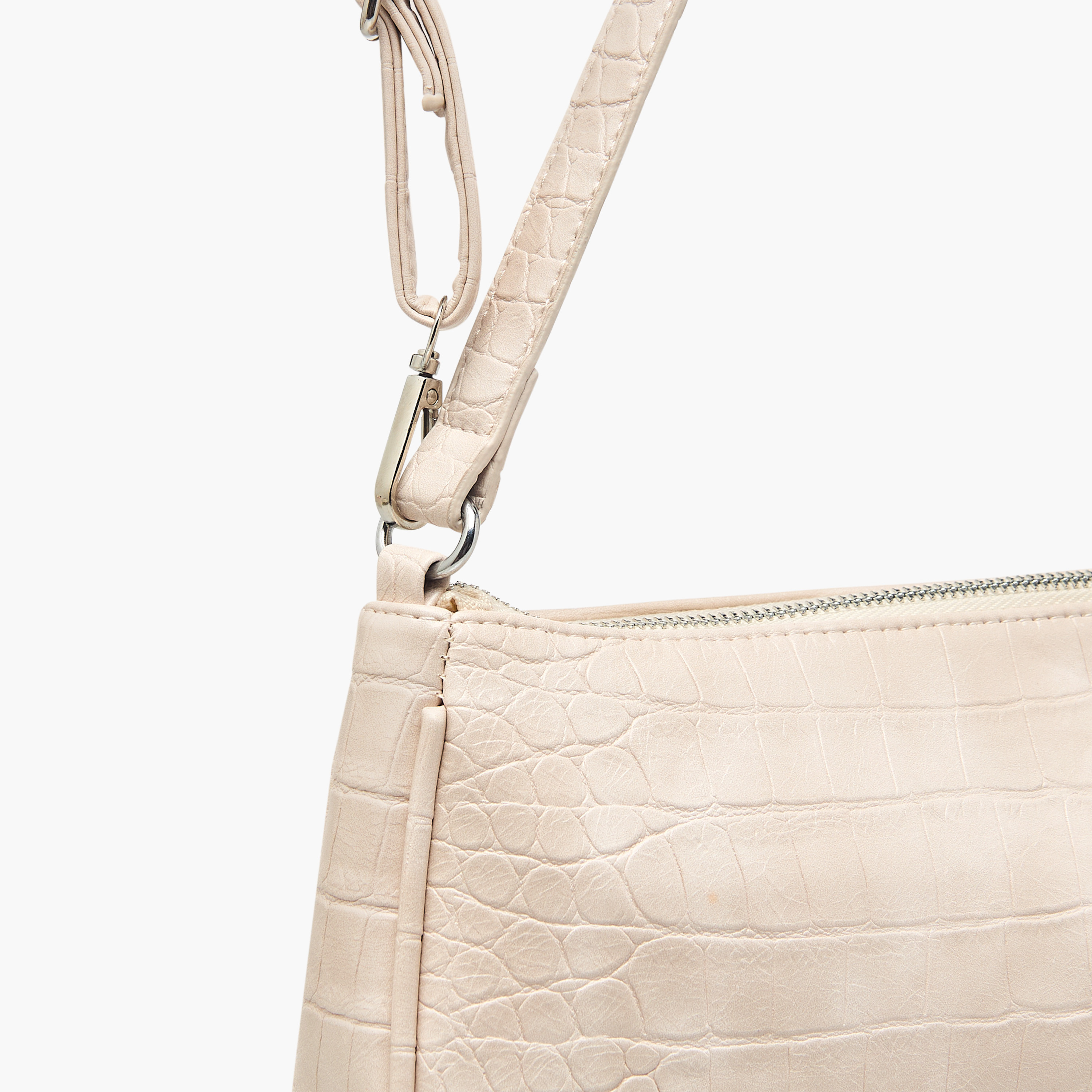 Flora Bella Textured Shoulder Bag with Detachable Strap and Zip Closure-women-bagsandwallets-handbags-image-6