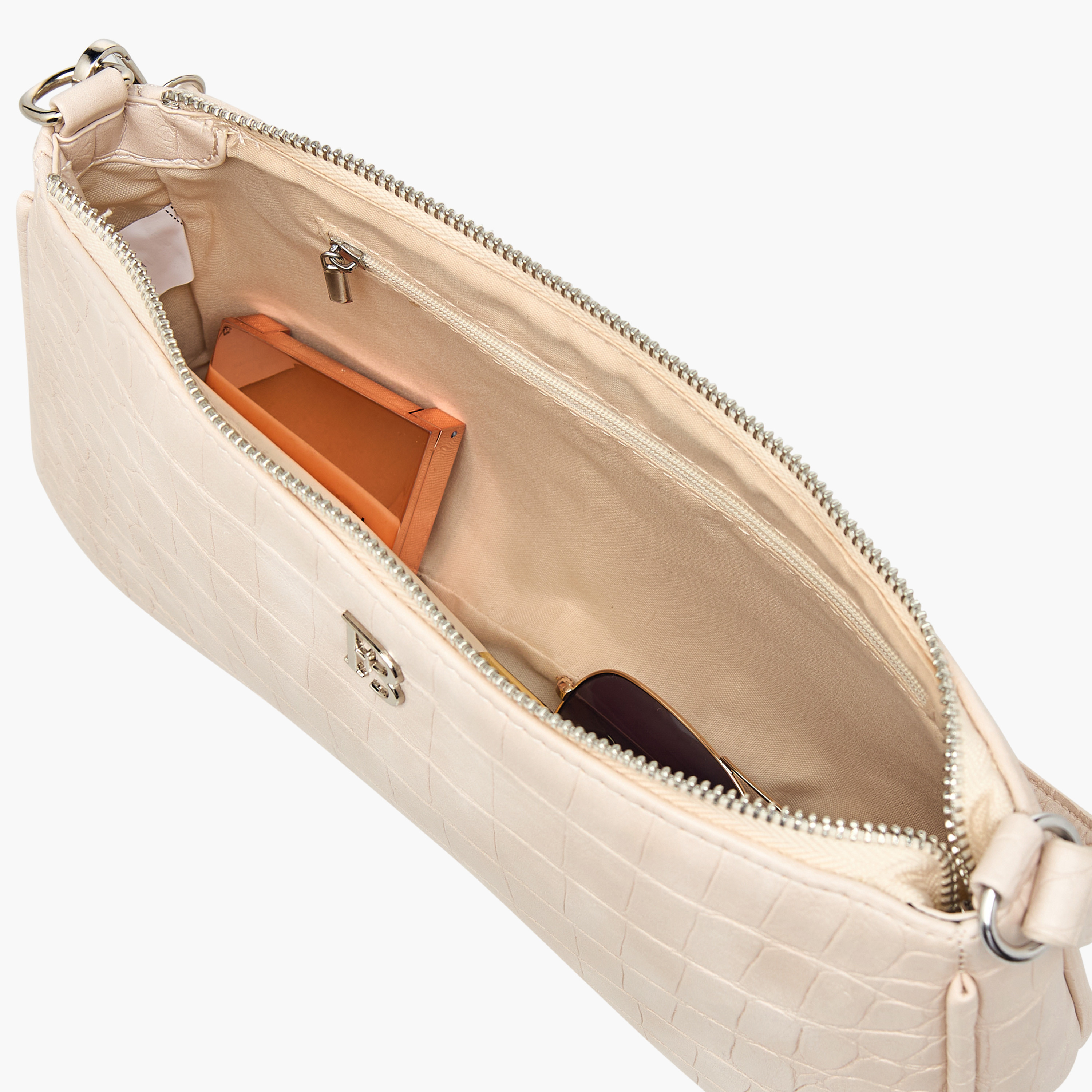 Flora Bella Textured Shoulder Bag with Detachable Strap and Zip Closure-women-bagsandwallets-handbags-image-10