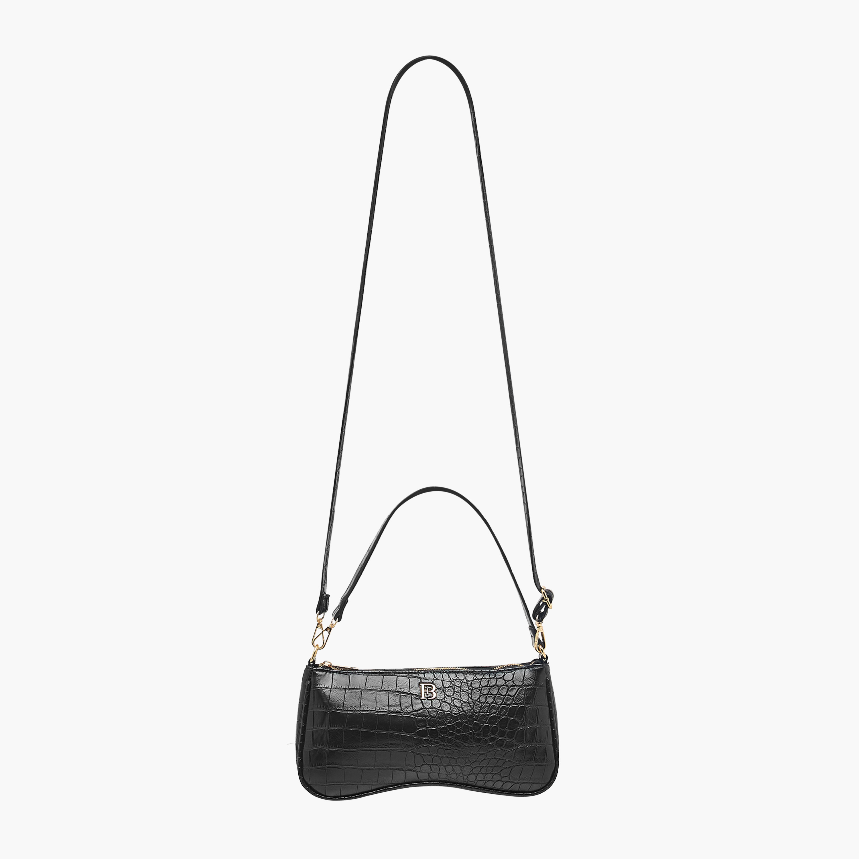 Flora Bella Textured Shoulder Bag with Detachable Strap and Zip Closure-women-bagsandwallets-handbags-image-4