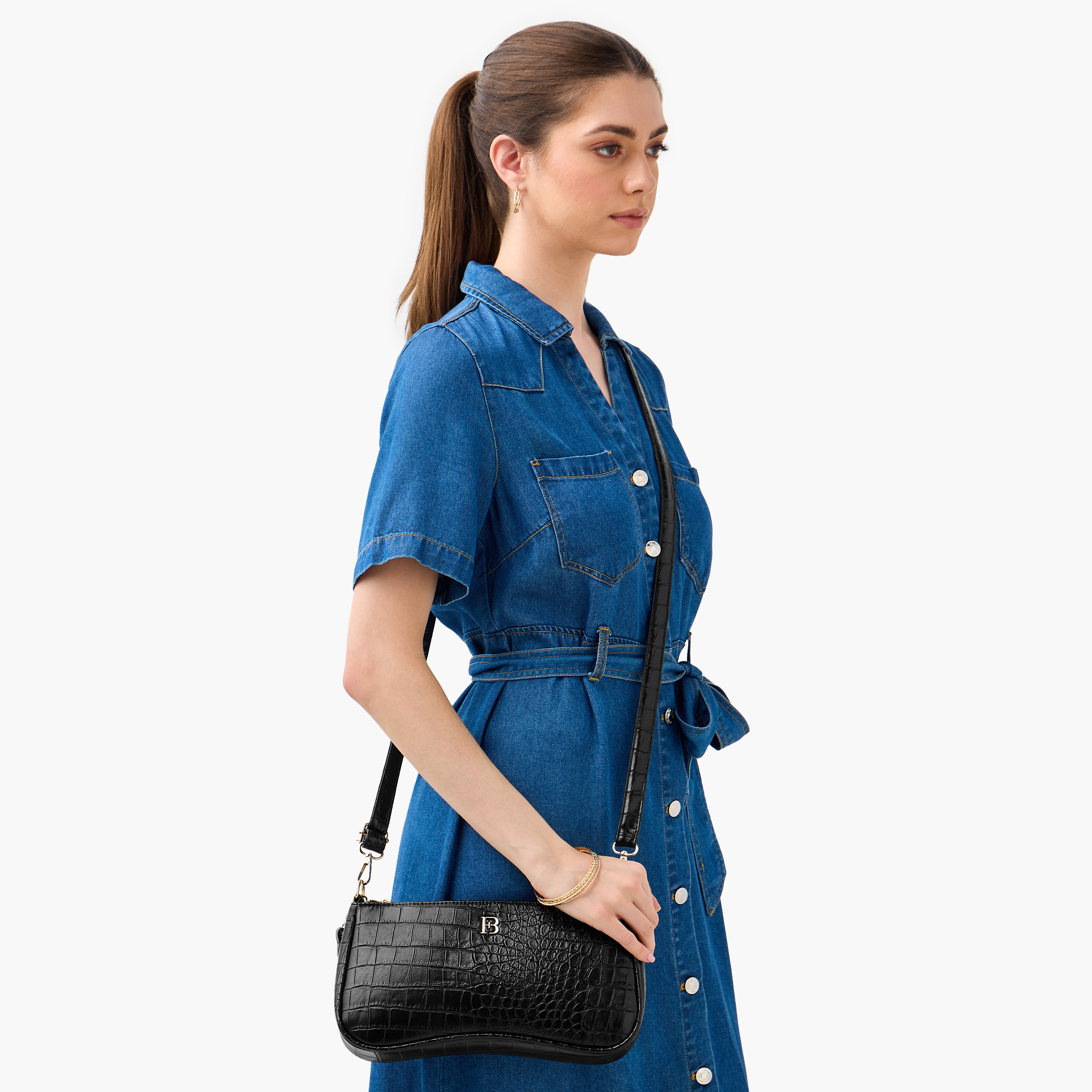 Flora Bella Textured Shoulder Bag with Detachable Strap and Zip Closure-women-bagsandwallets-handbags-image-9