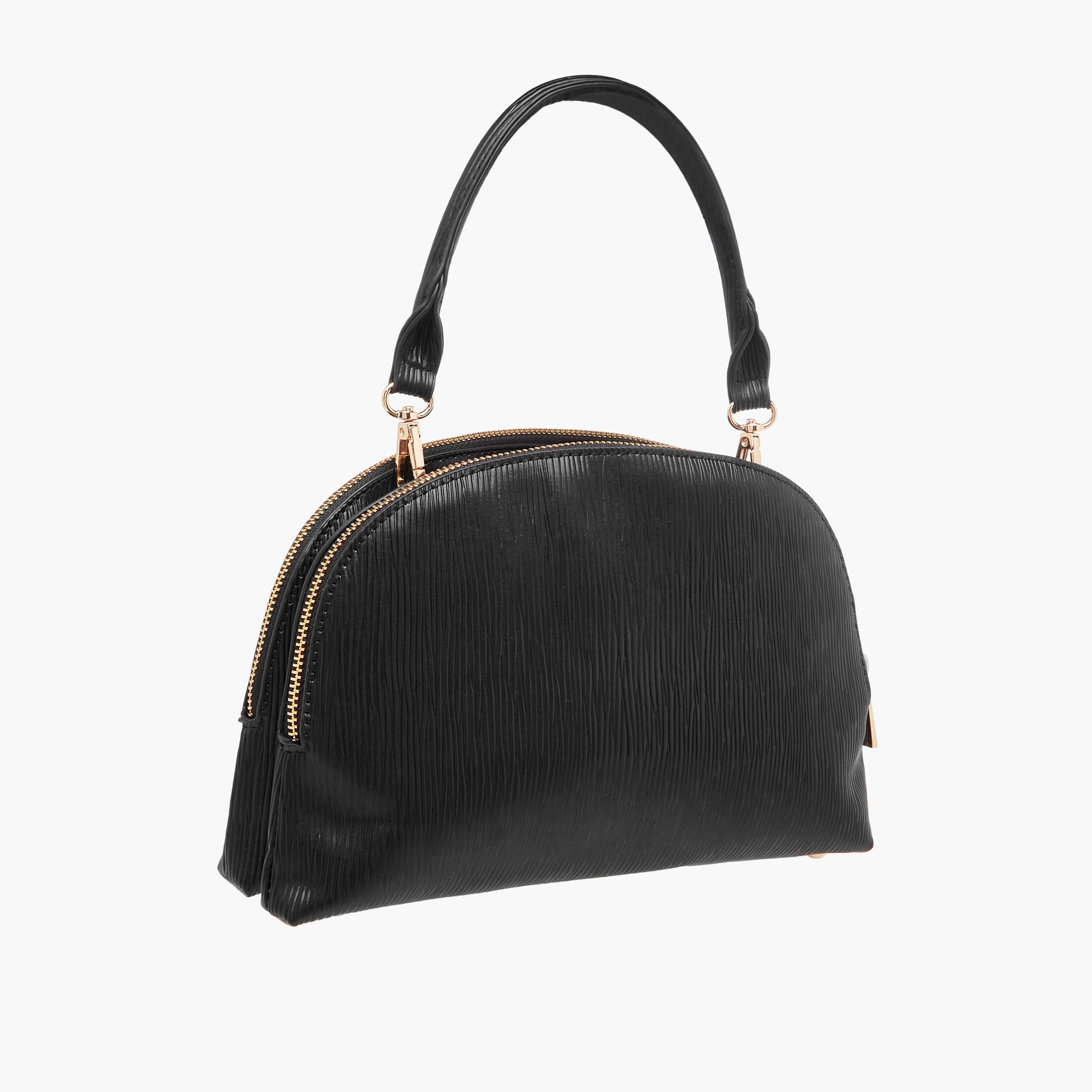 Flora Bella Textured Dome Bag with Detachable Strap and Zip Closure-women-bagsandwallets-handbags-image-3