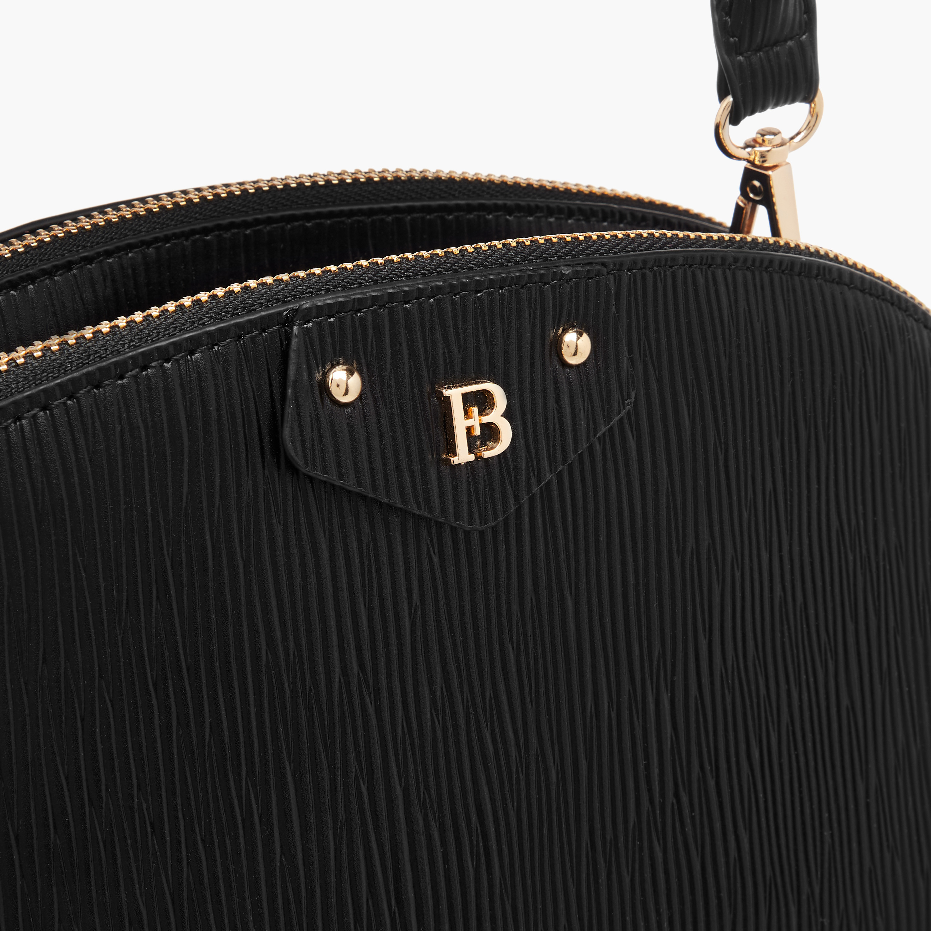 Flora Bella Textured Dome Bag with Detachable Strap and Zip Closure-women-bagsandwallets-handbags-image-5