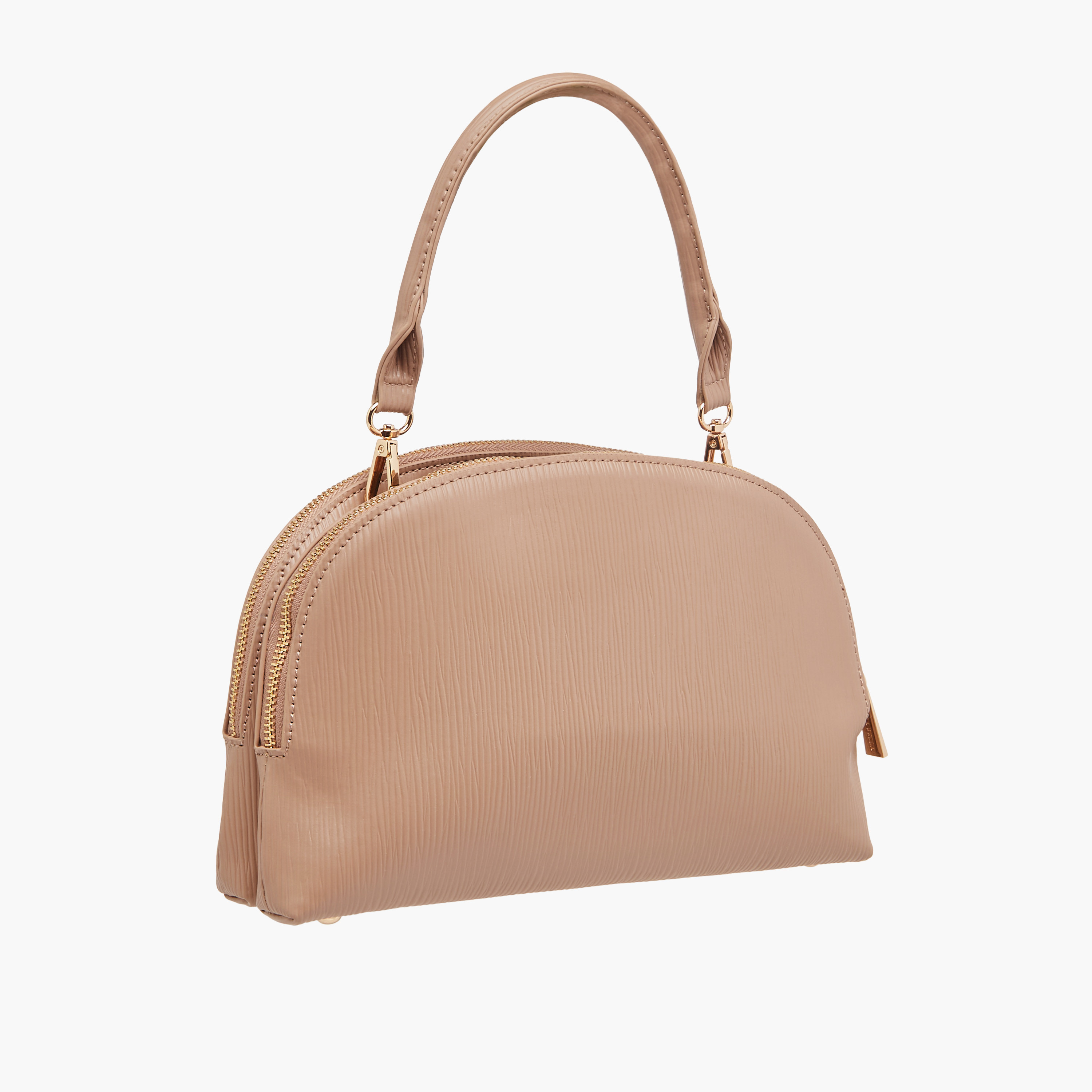 Flora Bella Textured Dome Bag with Detachable Strap and Zip Closure-women-bagsandwallets-handbags-image-3