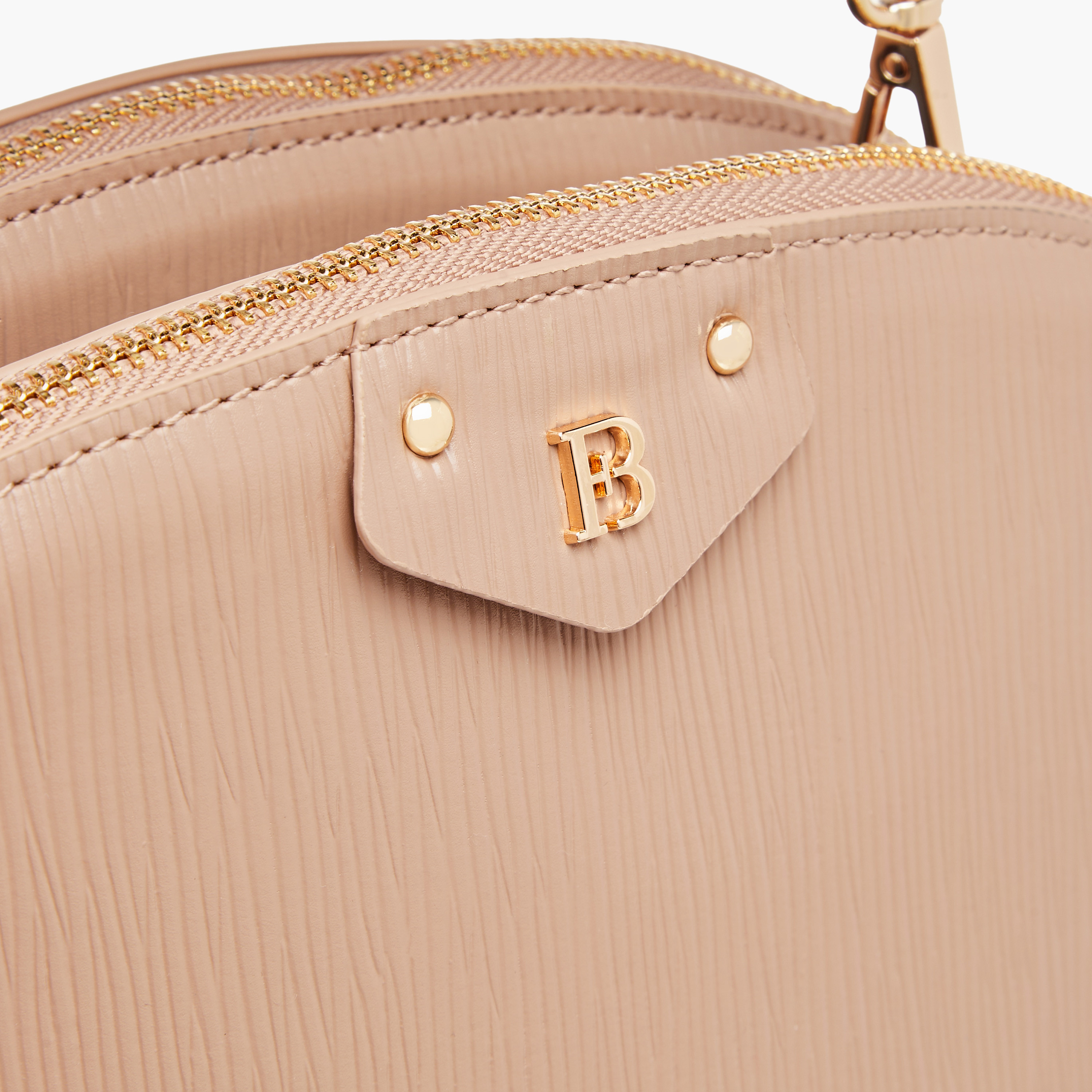 Flora Bella Textured Dome Bag with Detachable Strap and Zip Closure-women-bagsandwallets-handbags-image-5