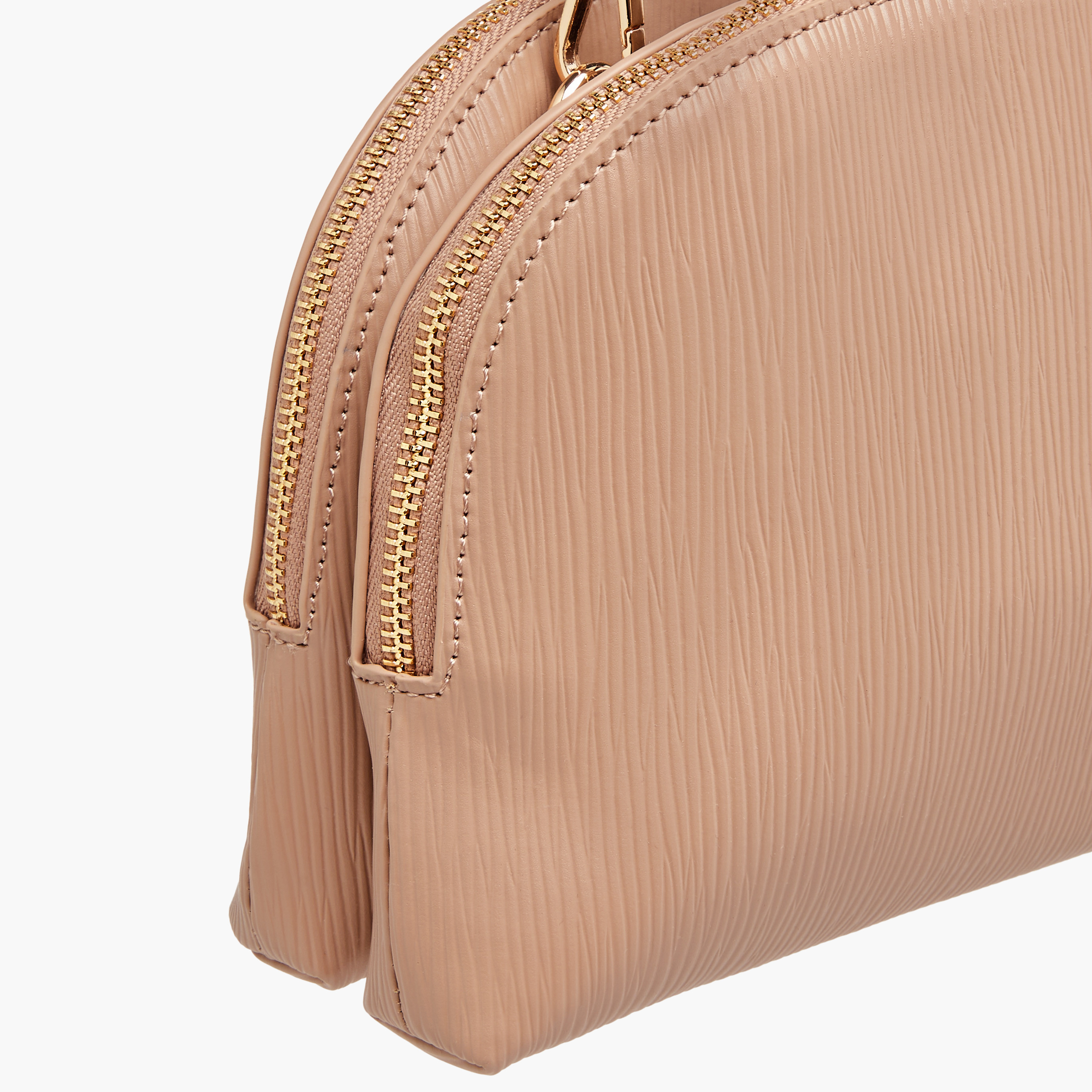 Flora Bella Textured Dome Bag with Detachable Strap and Zip Closure-women-bagsandwallets-handbags-image-6
