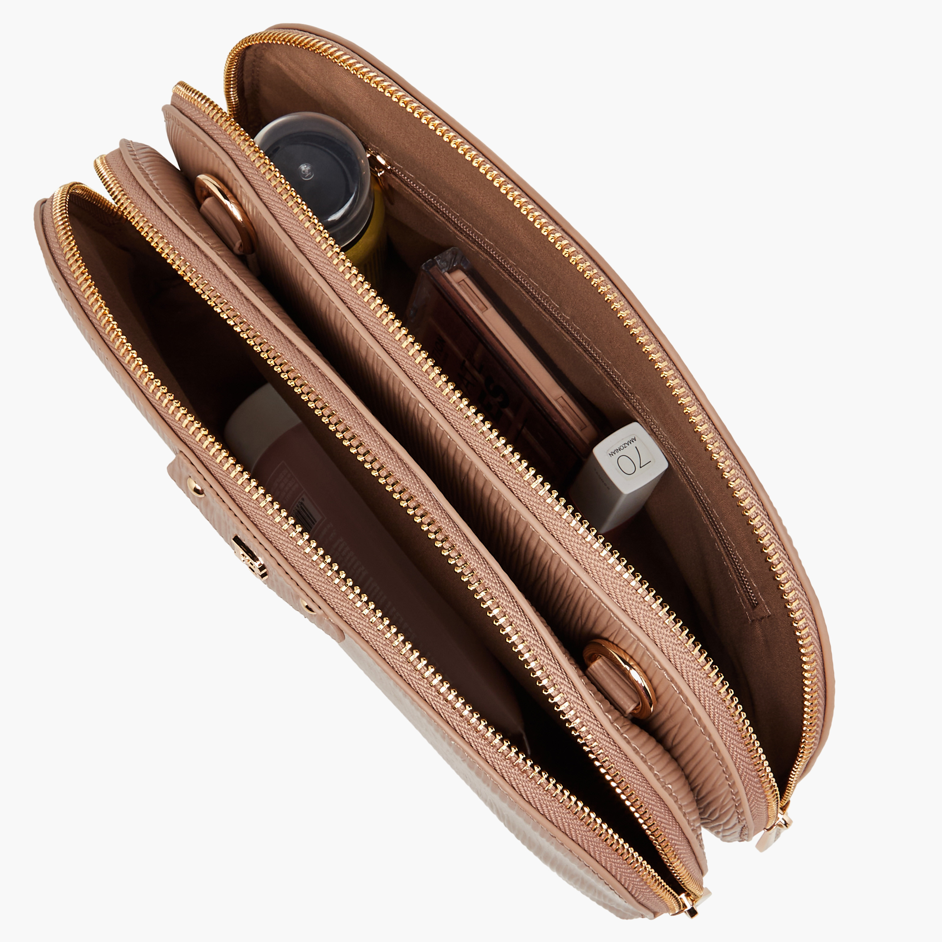 Flora Bella Textured Dome Bag with Detachable Strap and Zip Closure-women-bagsandwallets-handbags-image-8