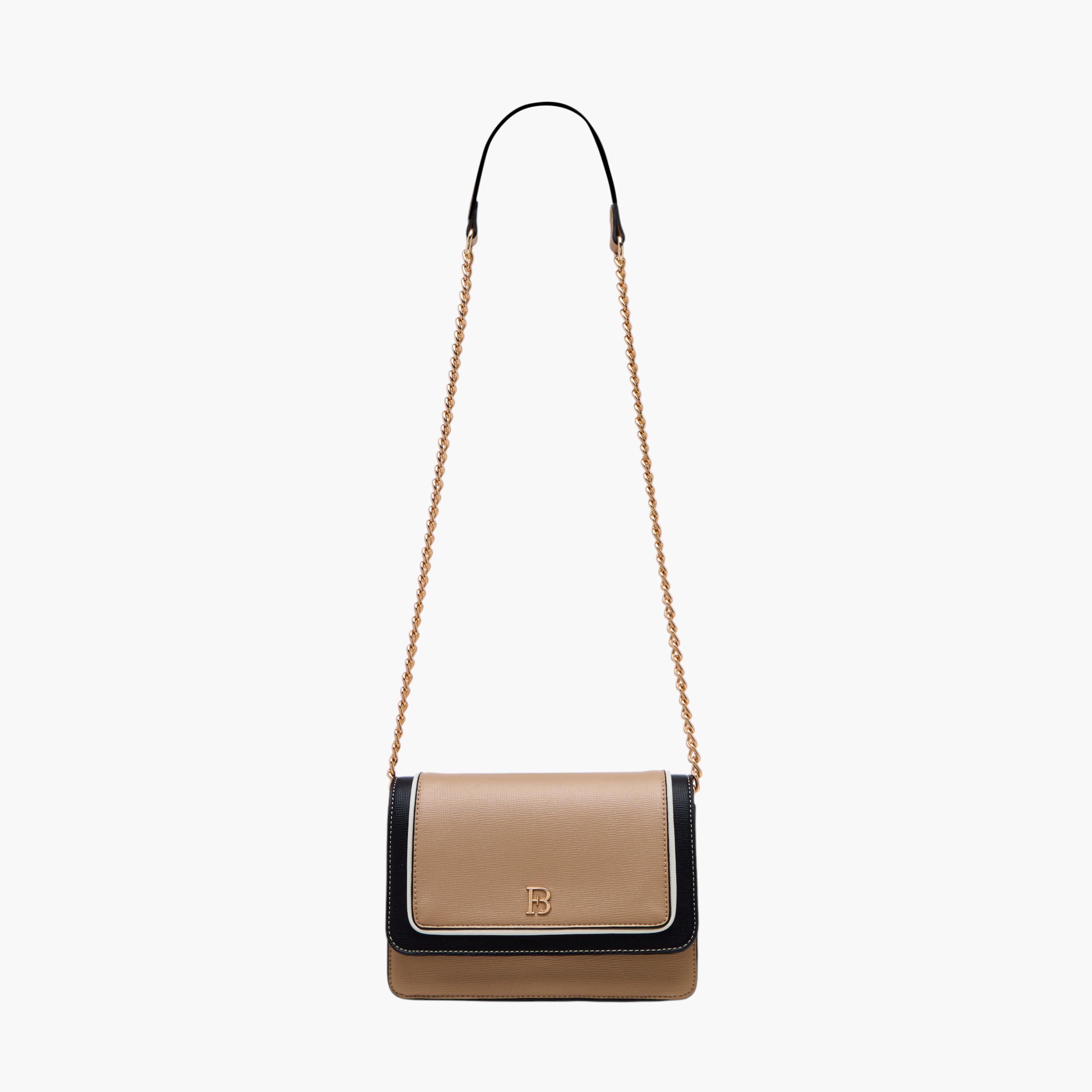 شنطة كروس بودي بارزة الملمس بحزام سلسلة وطية إغلاق من فلورا بيلا-women-bagsandwallets-handbags-image-2